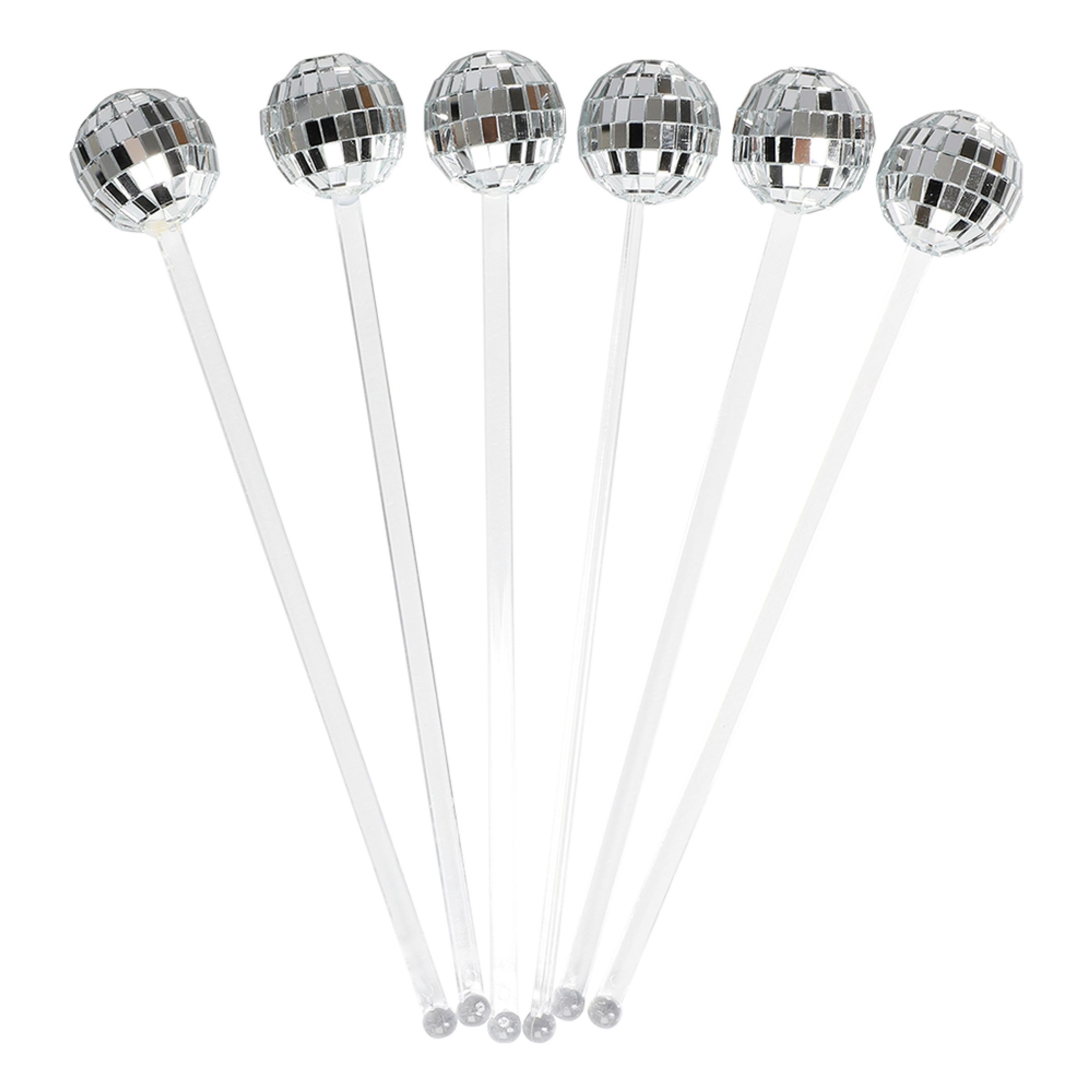 Drinkpinnar Discobollar - 6-pack | Hem - Bartillbehör - Drinktillbehör - Drinkpinnar | Party Outlet
