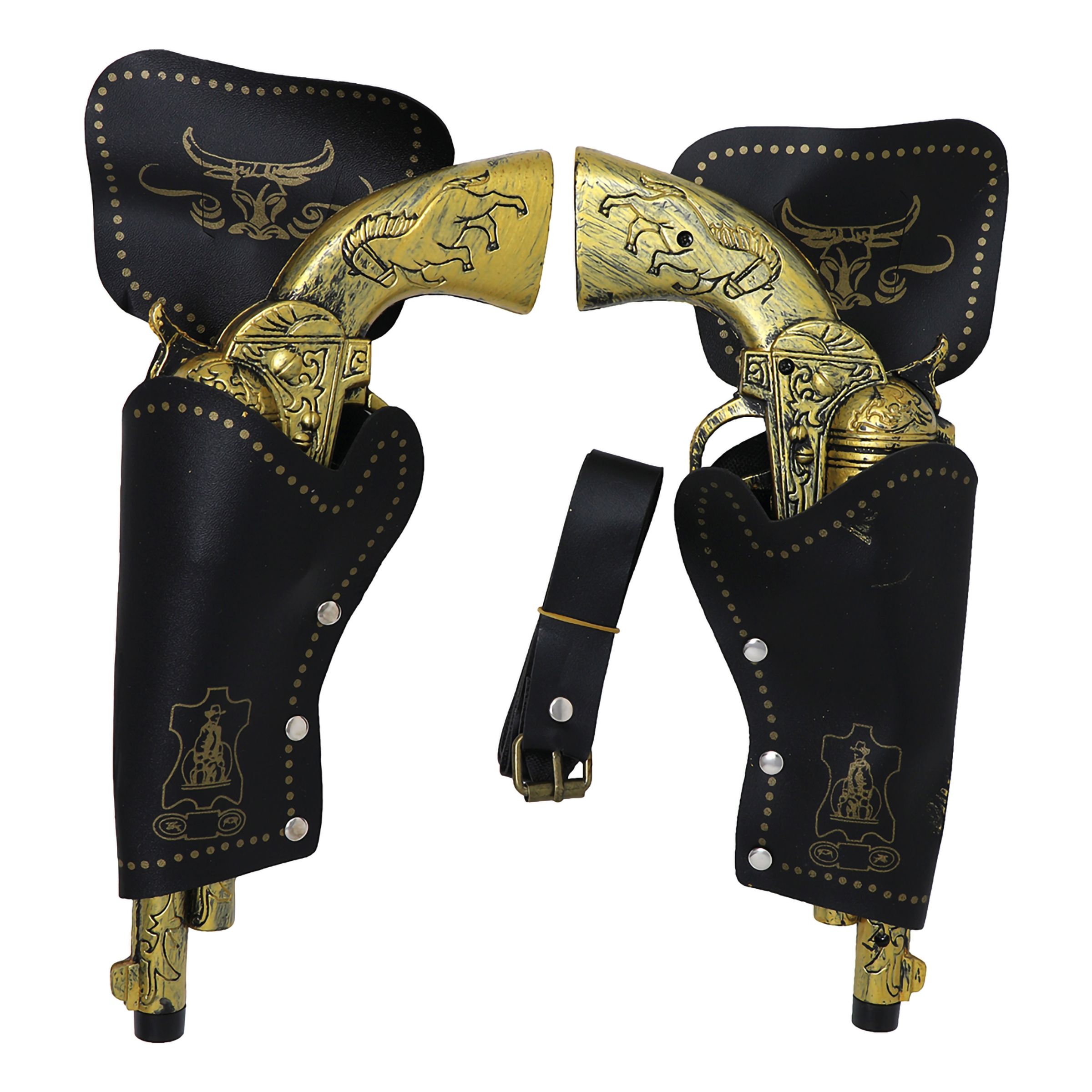 Dubbelhölster med Pistol | Hem - Maskerad - Tillbehör - Maskeradaccessoarer | Pryloteket