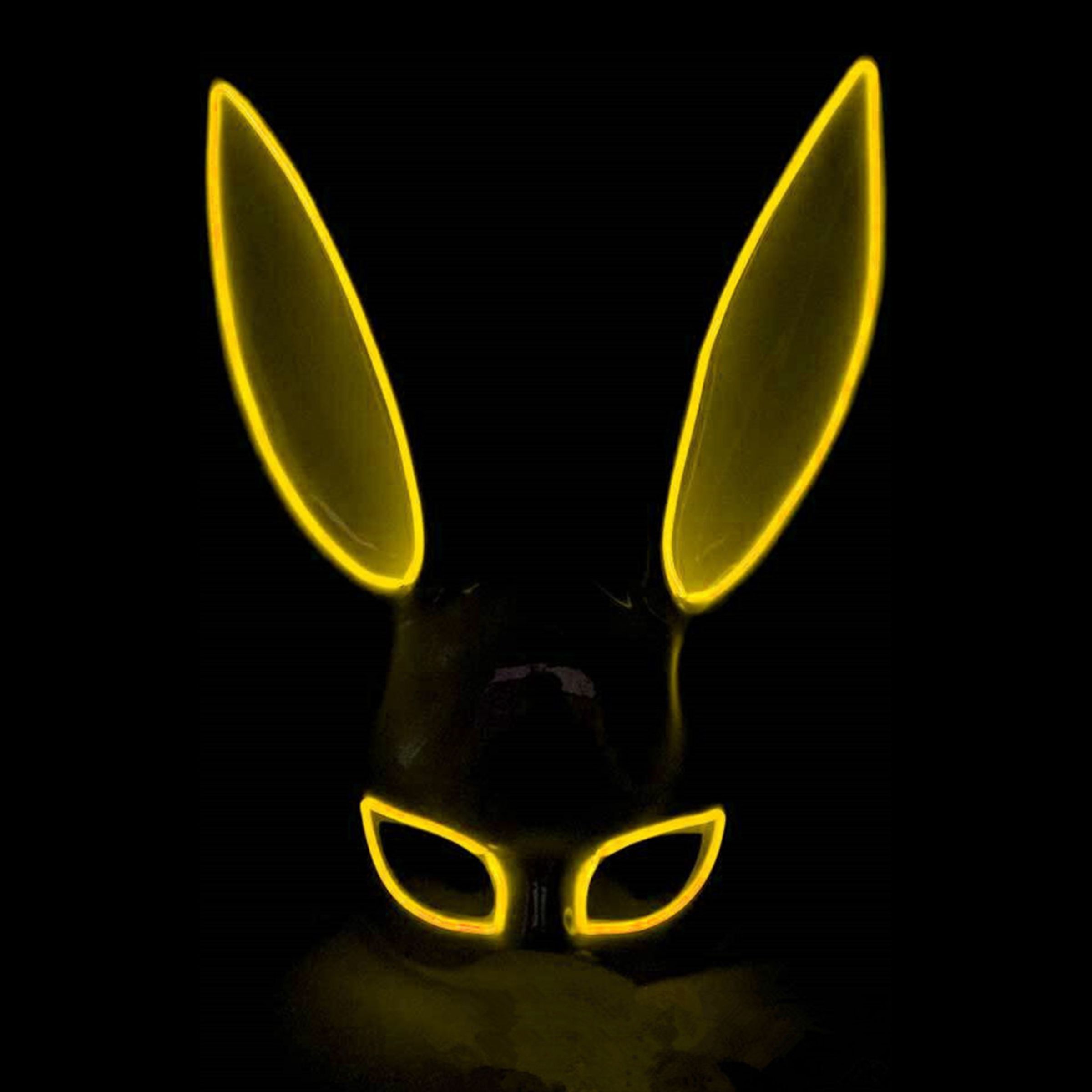 Kanin-produkter - EL Wire Kanin LED Mask - Vit