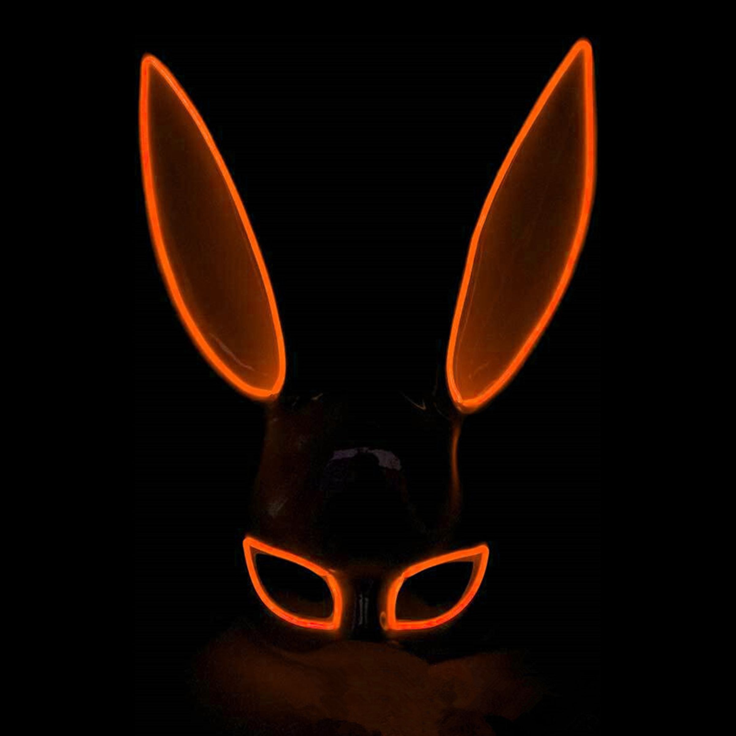 Kanin-produkter - EL Wire Kanin LED Mask - Orange