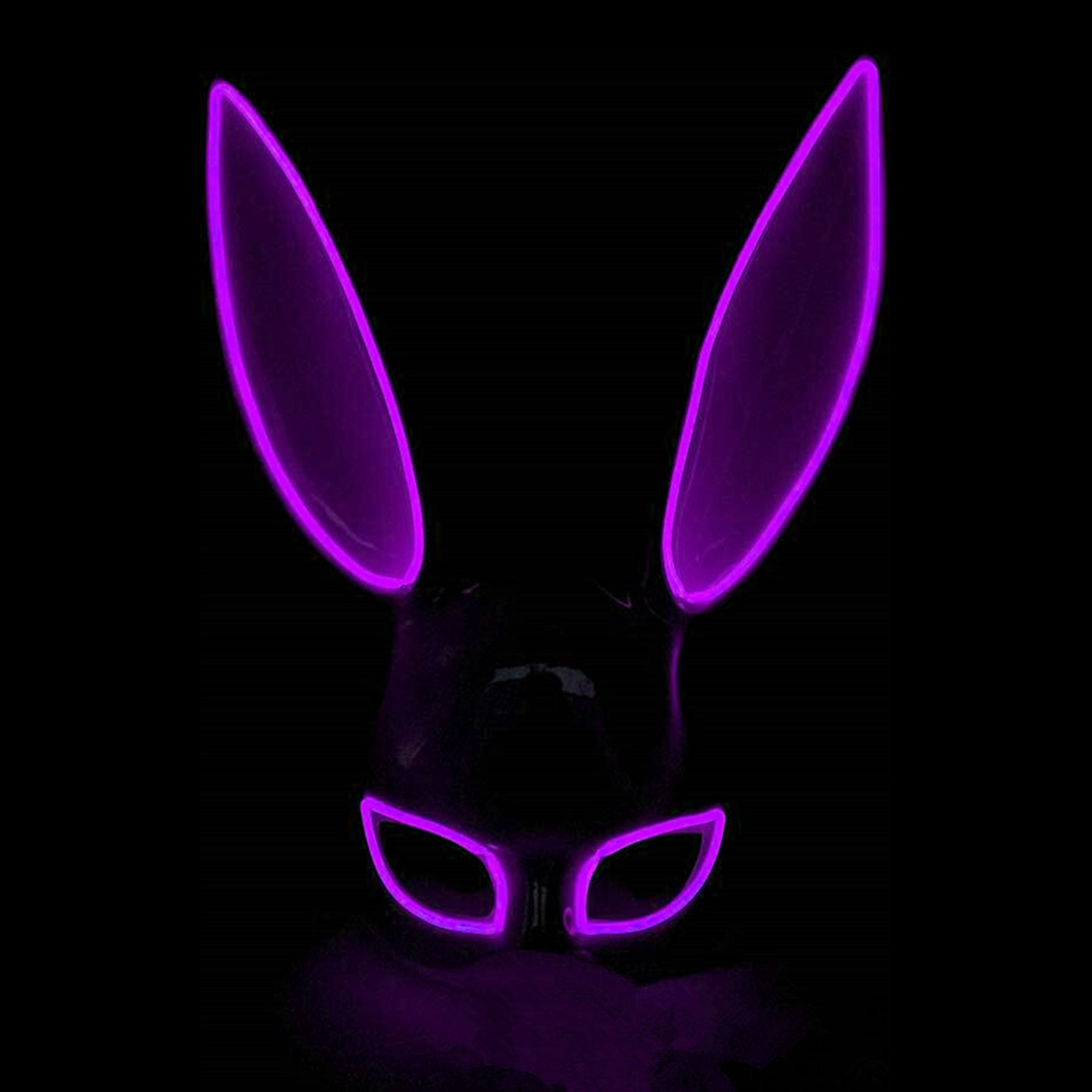 Kanin-produkter - EL Wire Kanin LED Mask - Lila