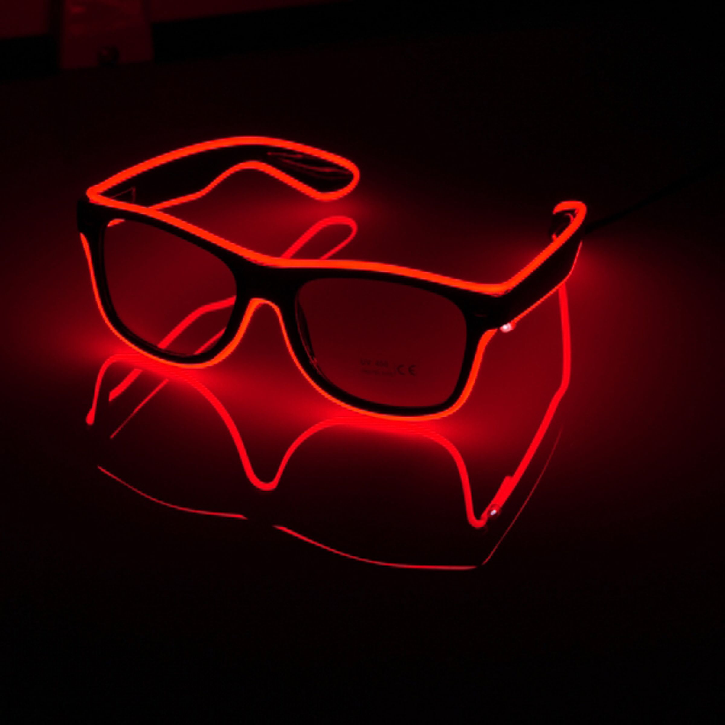 El Wire LED Glasögon - Röd