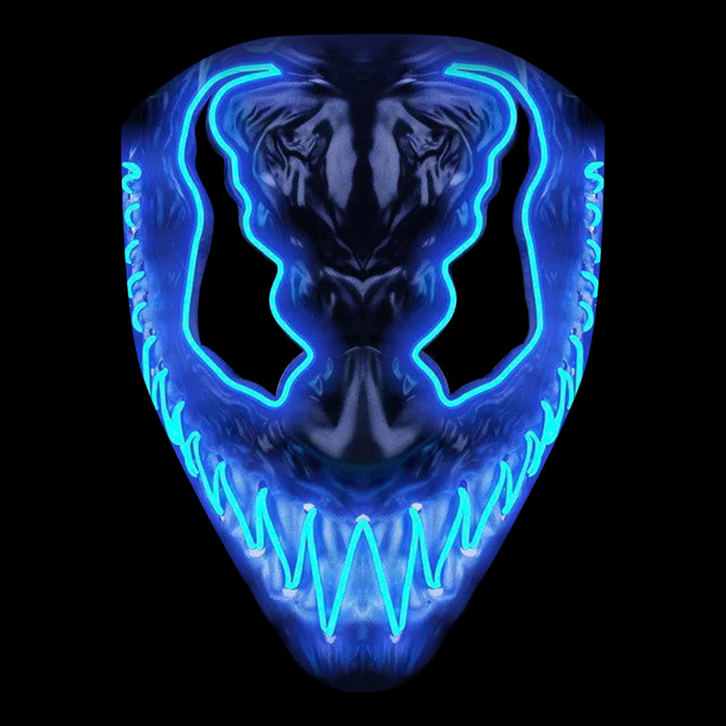 El Wire Mask Demon Blå - One size | Hem - Maskerad - Masker - Halloweenmasker | Pryloteket