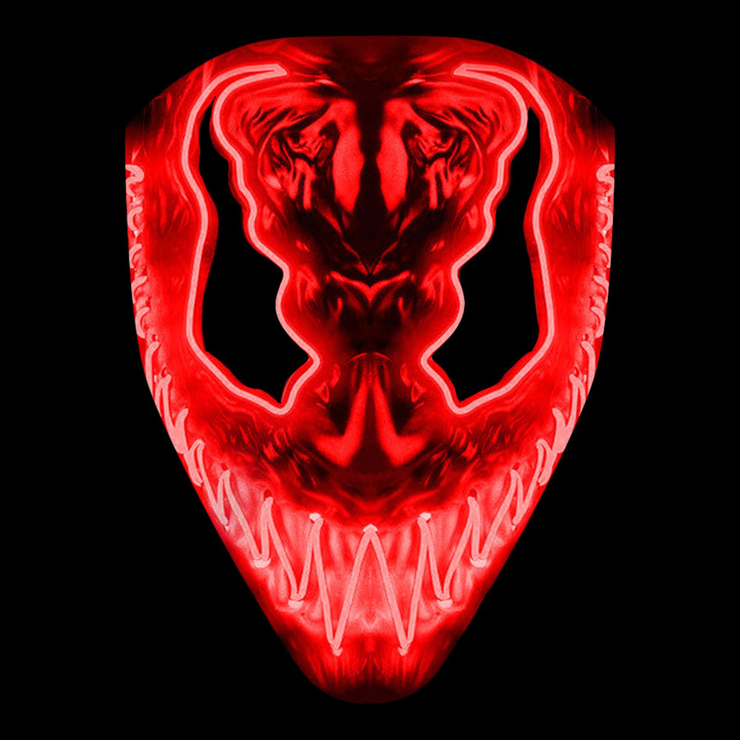 El Wire Mask Demon Röd - One size | Hem - Maskerad - Masker - Halloweenmasker | Pryloteket