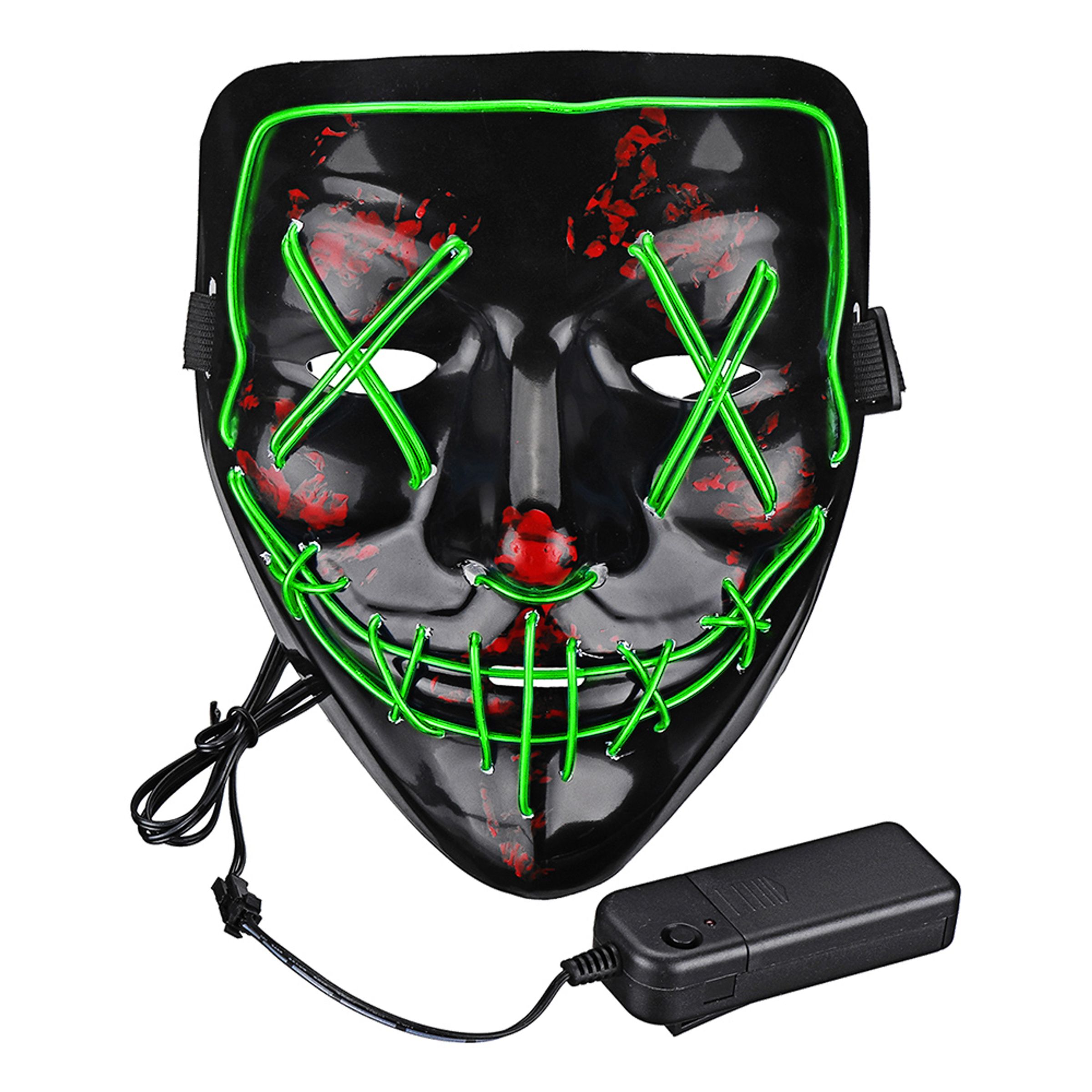 Läs mer om El Wire Purge LED Mask - Grön