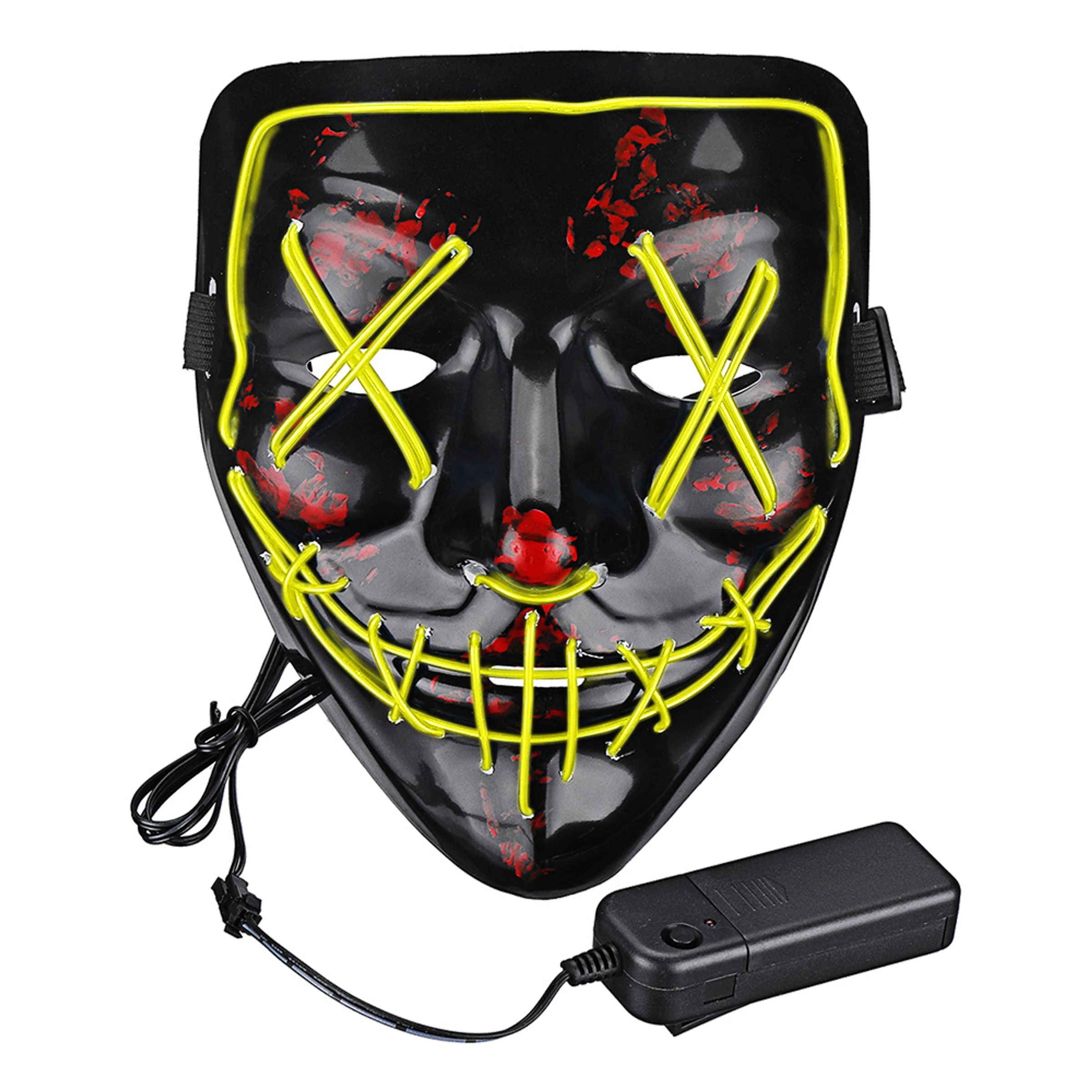 El Wire Purge LED Mask - Gul