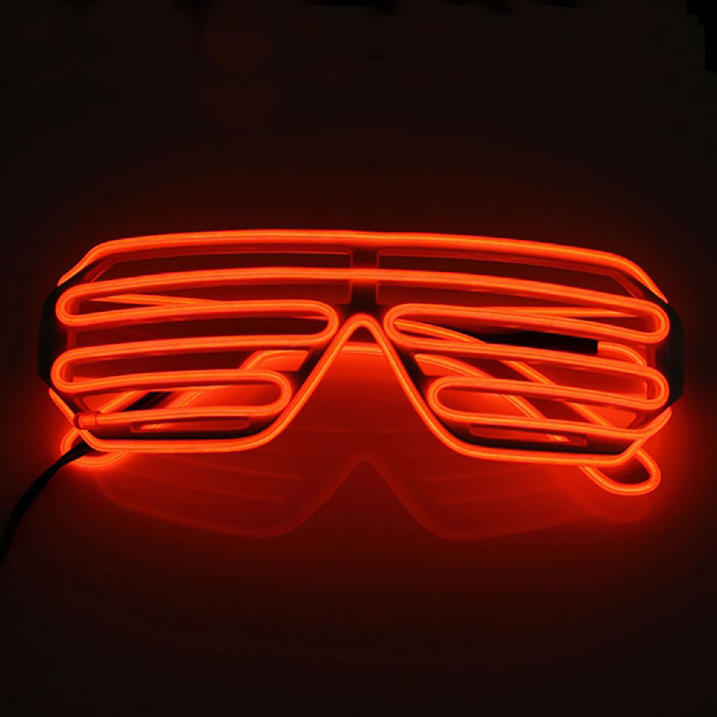 El Wire LED Glasögon Shutter - Orange