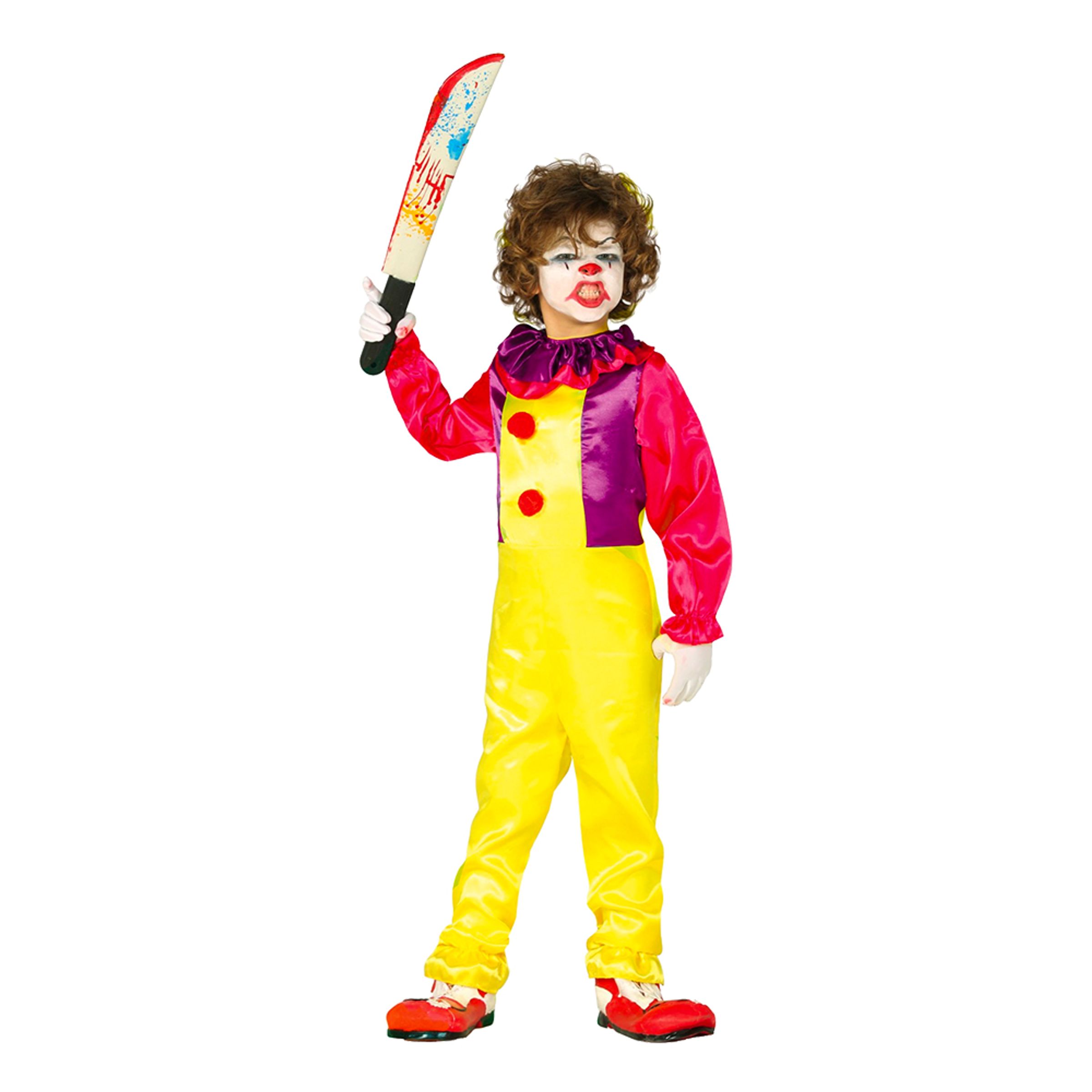 Läs mer om Elak Clown Barn Maskeraddräkt - Small