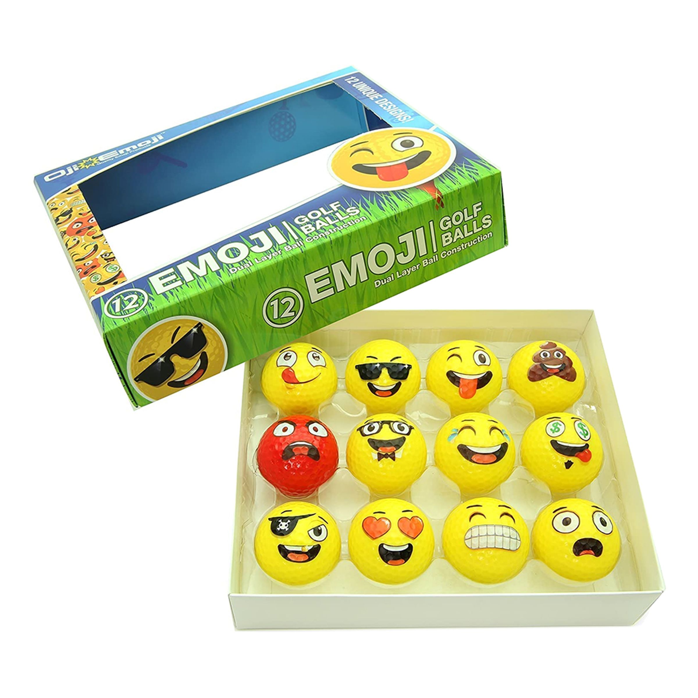 Emoji Golfbollar - 12-pack