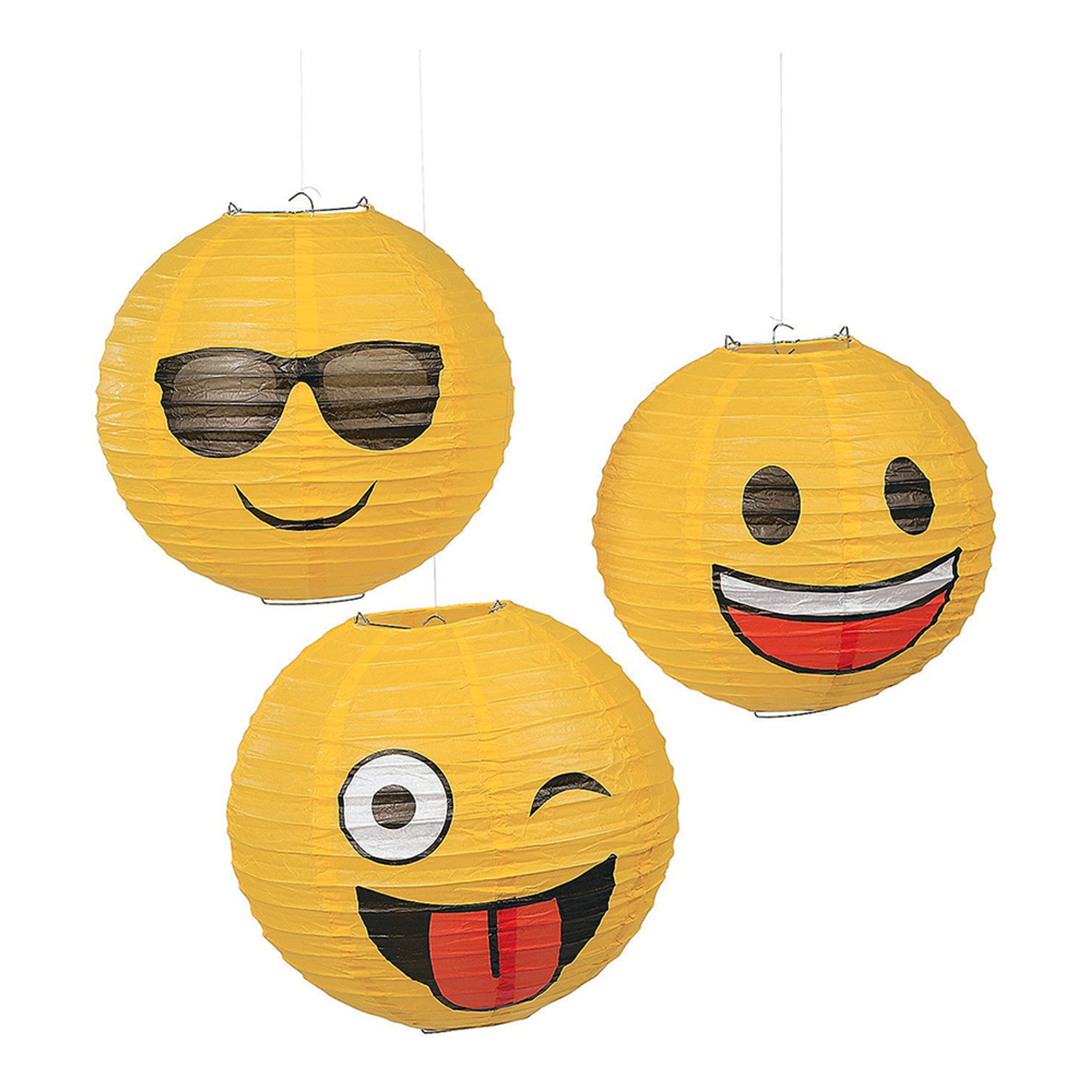 Emoji Rislampor - 3-pack