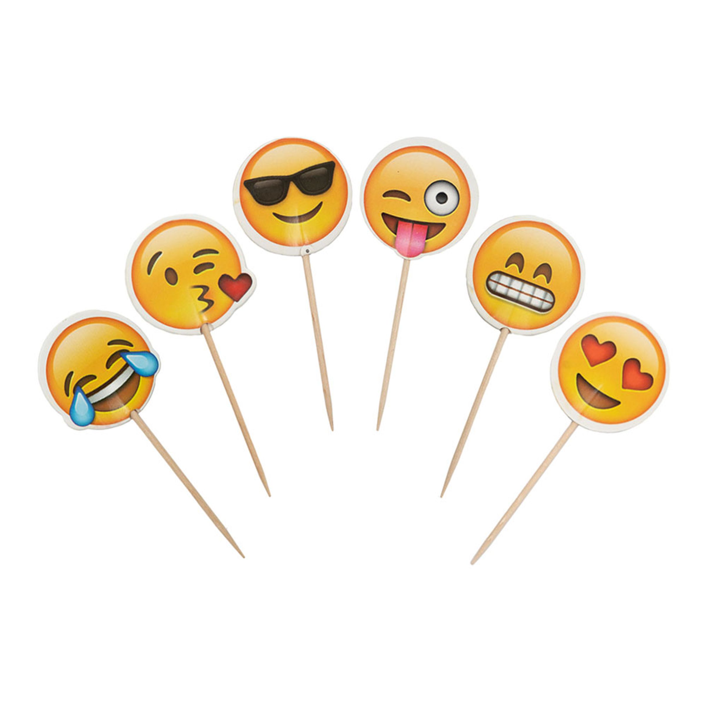 Emoji Cakepicks - 24-pack