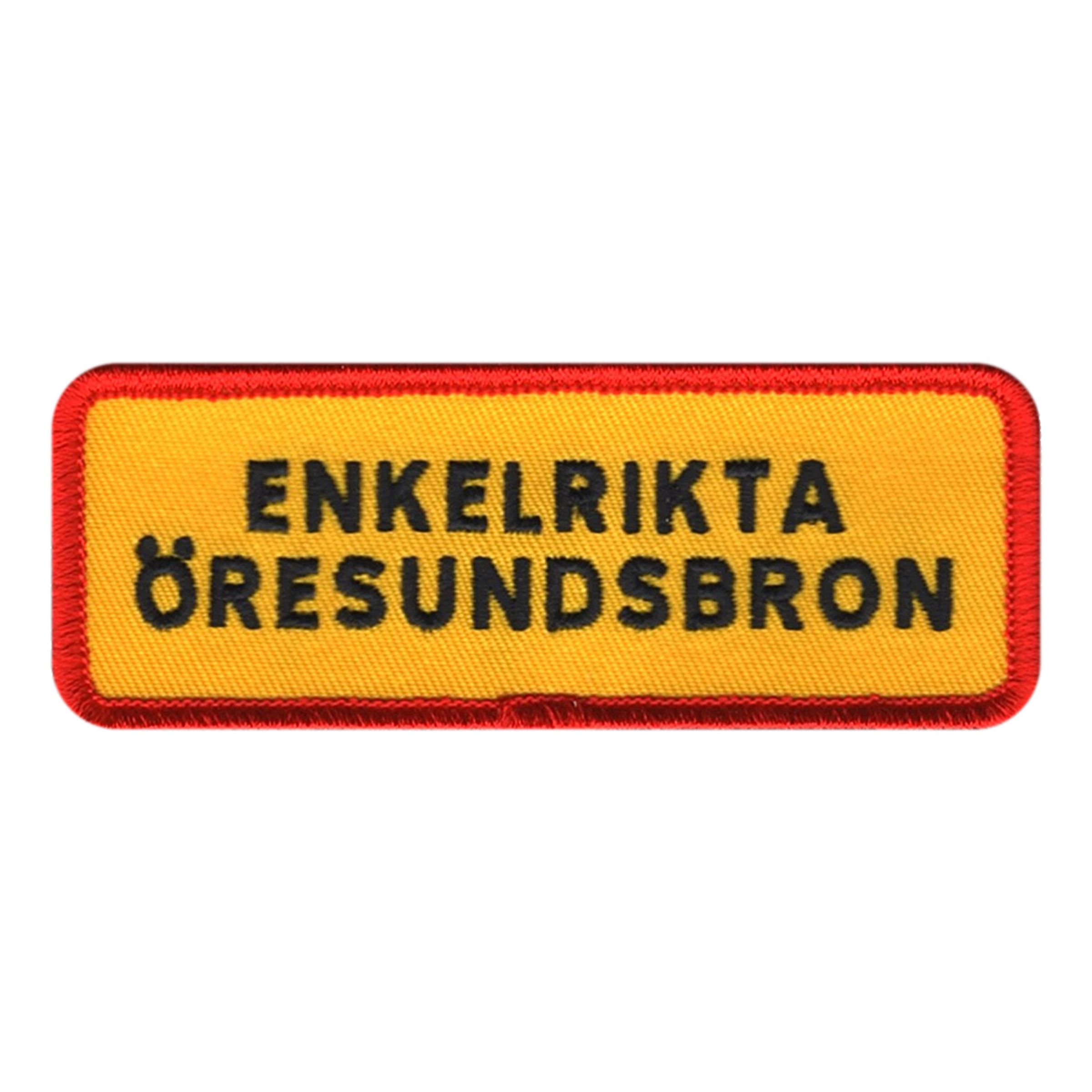 Enkelrikta Öresundsbron Tygmärke | Hem//Roliga Prylar//Accessoarer//Tygmärken | PartyOutlet