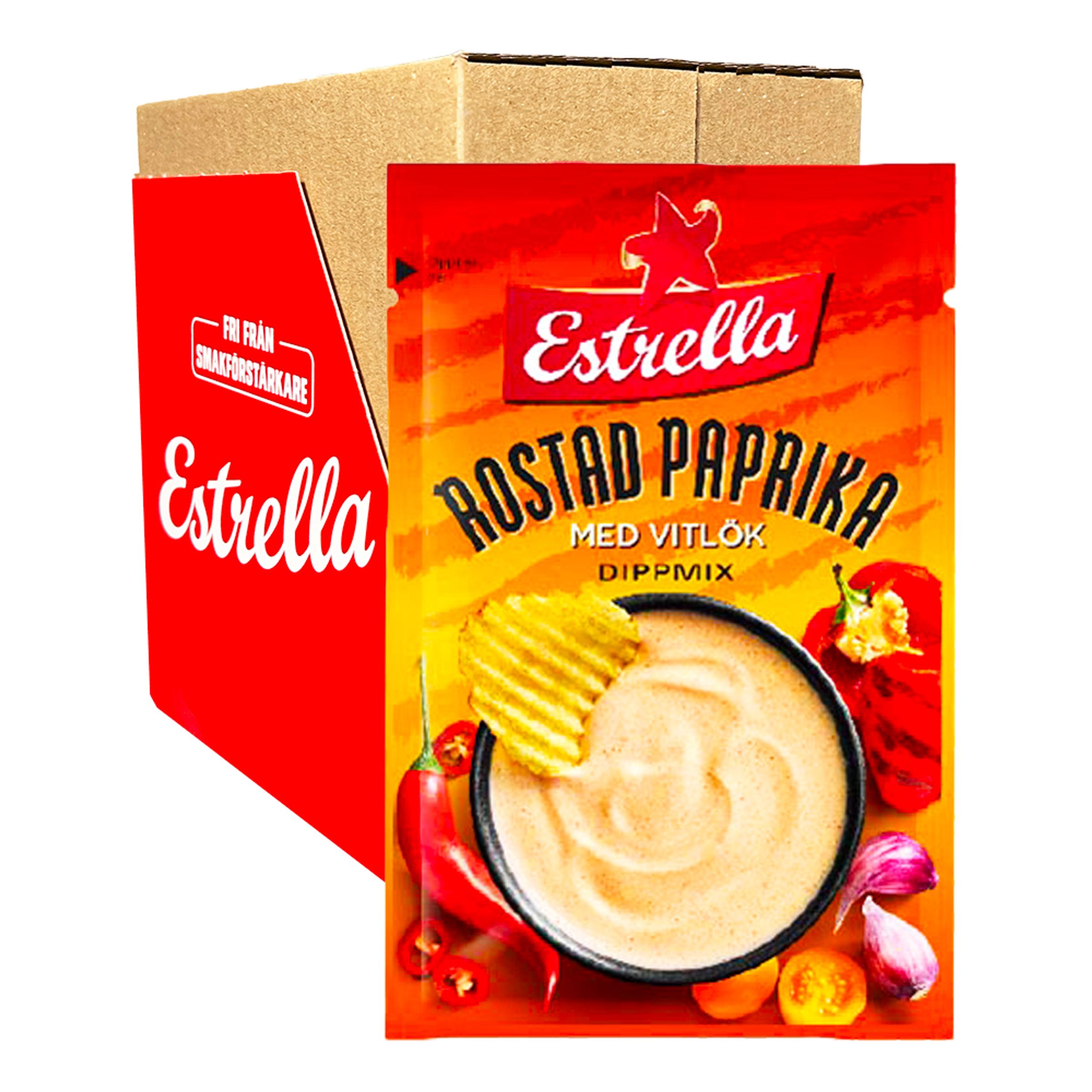 Läs mer om Estrella Dippmix Rostad Paprika & Vitlök Storpack - 18-pack