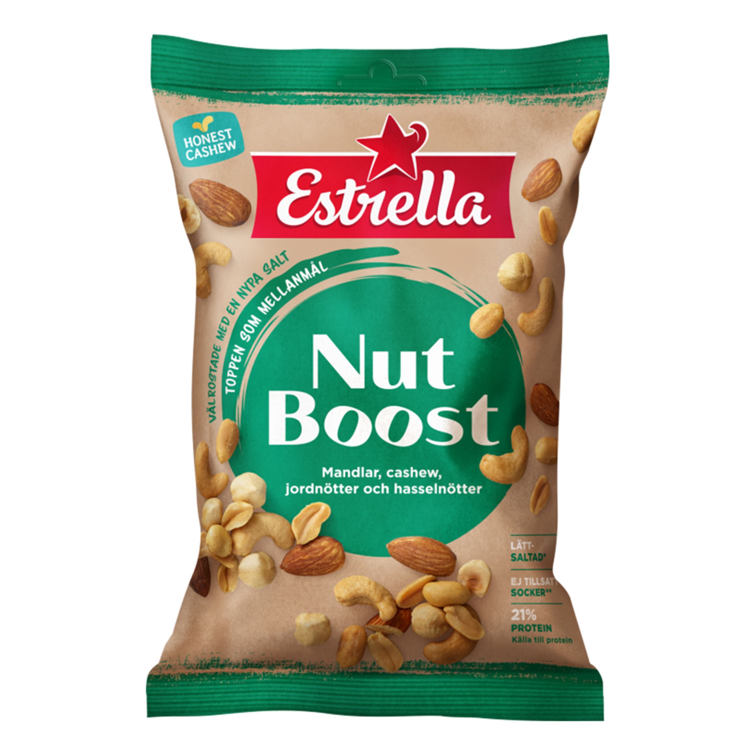 Läs mer om Estrella Nut Boost Grön - 150 gram