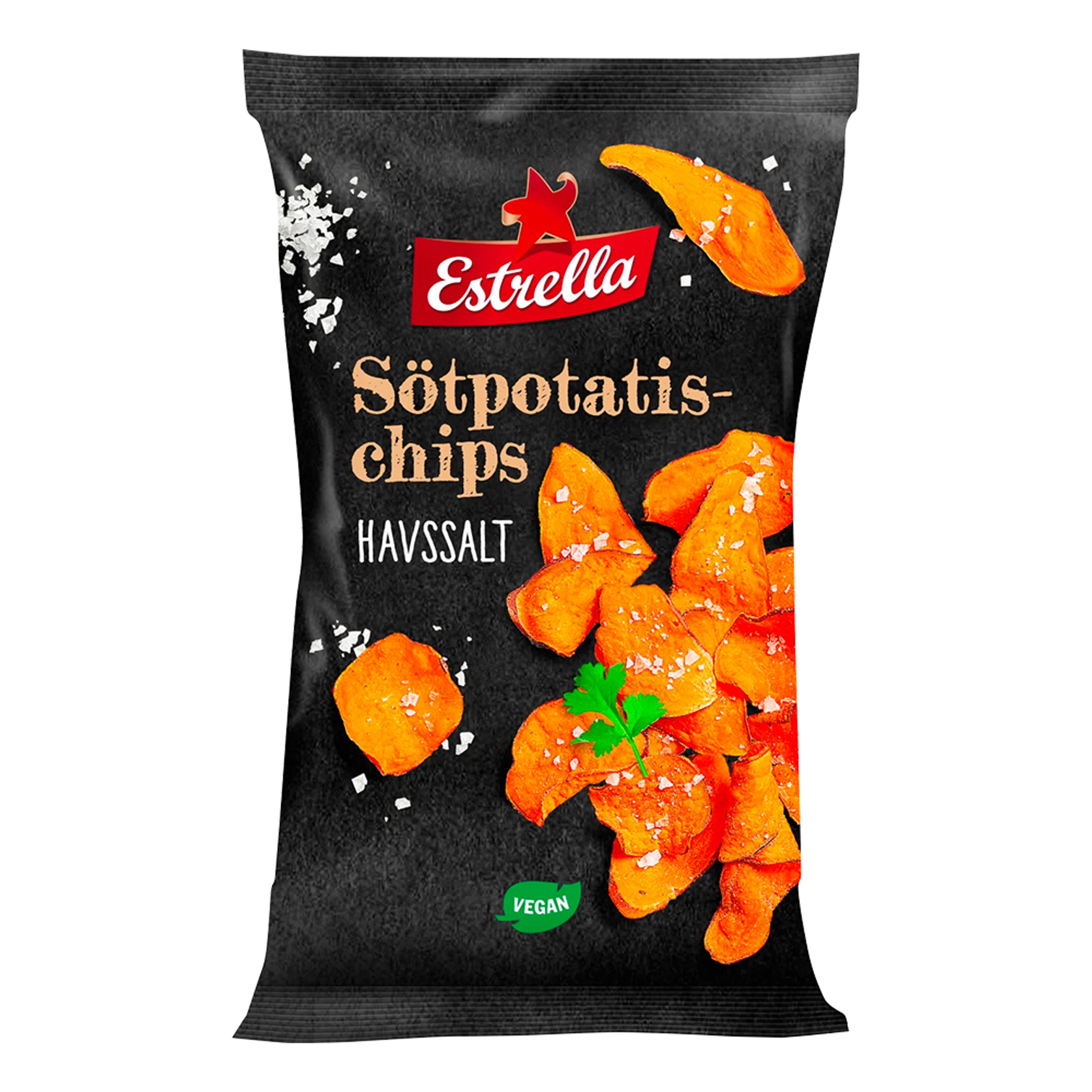 Estrella Sötpotatischips Havssalt - 90 gram