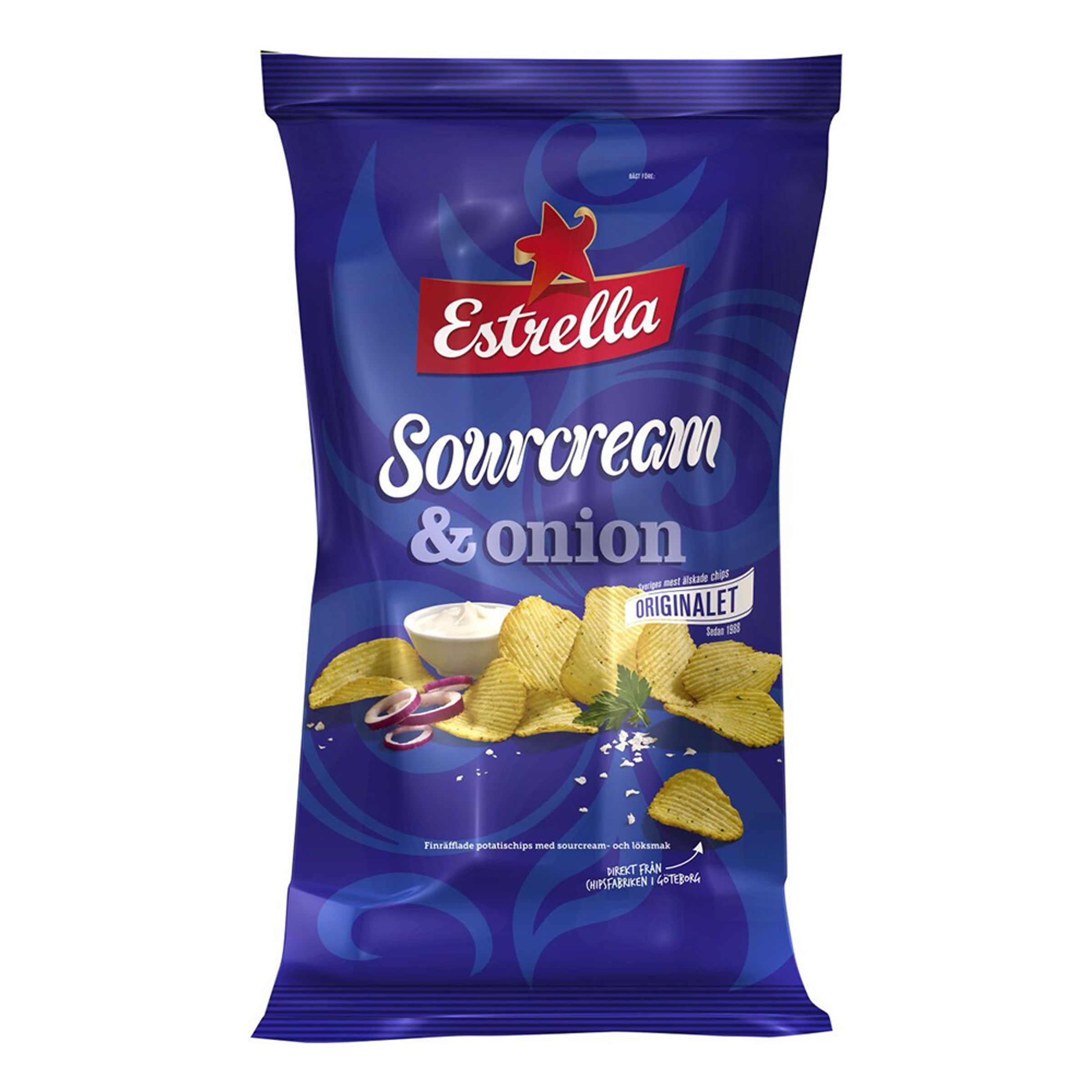 Läs mer om Estrella Sourcream & Onion Mini - 1-pack