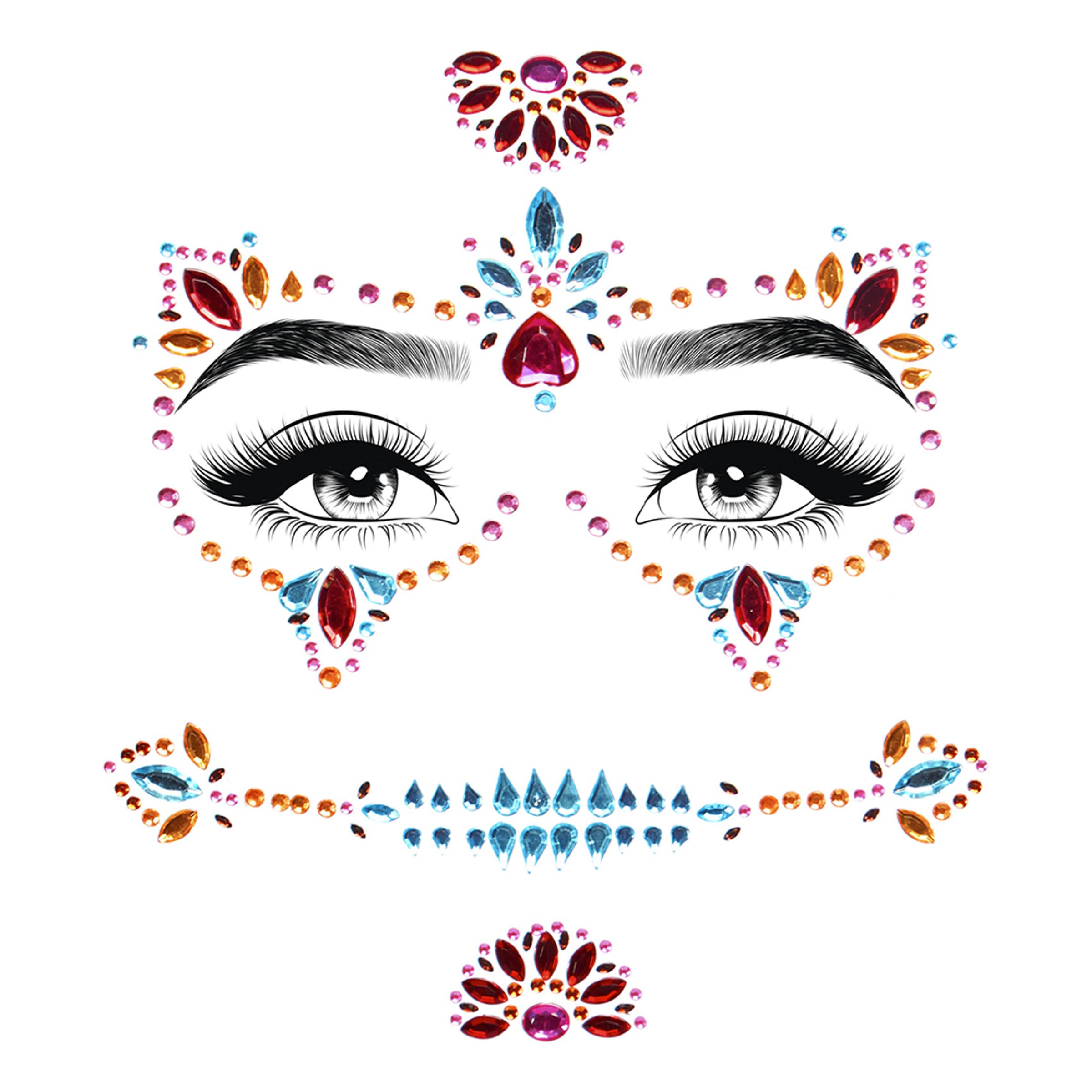 Läs mer om Face Jewels Day of the Dead Deluxe