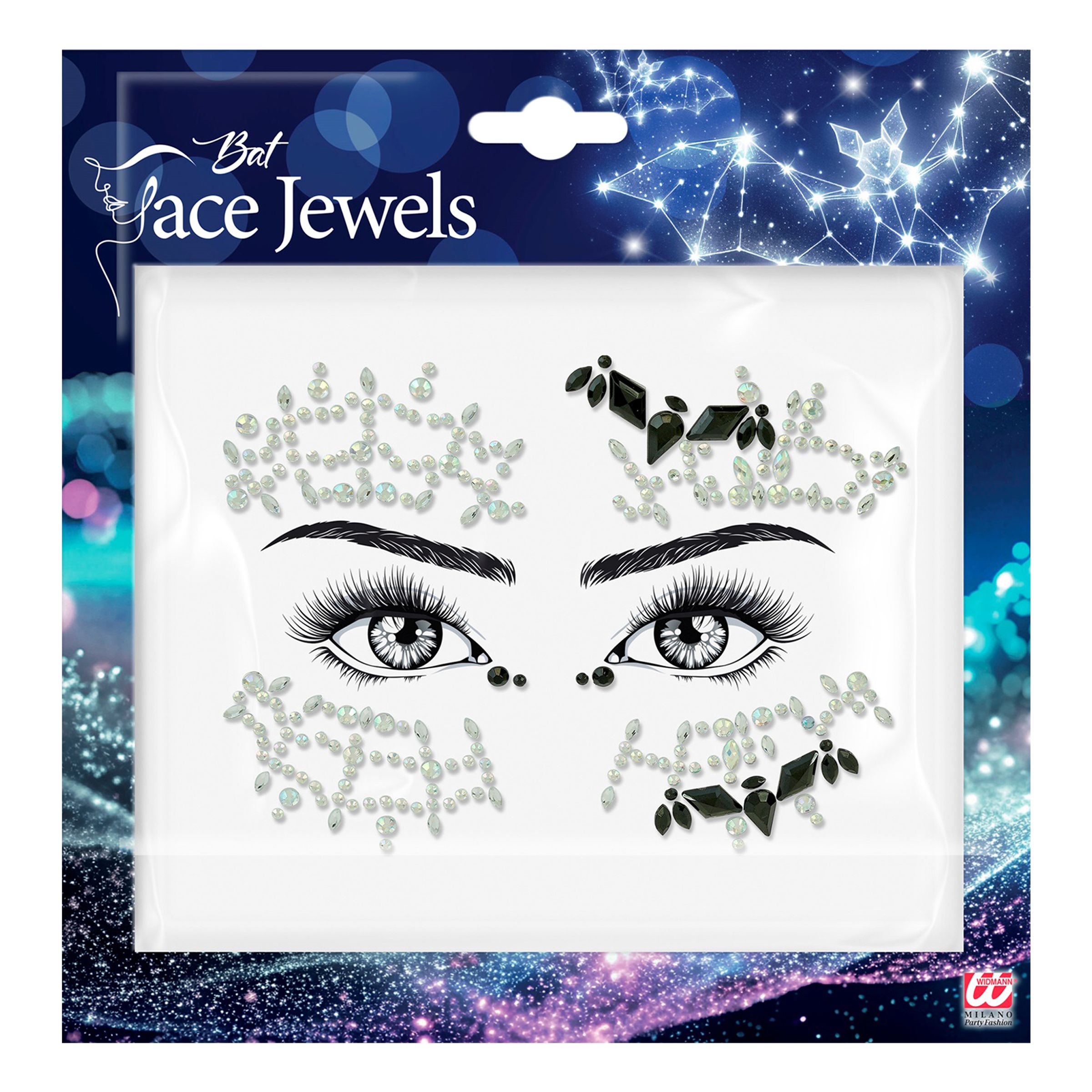 Face Jewels Fladdermus | Hem - Maskerad - Tillbehör - Maskeradsmycken | Pryloteket
