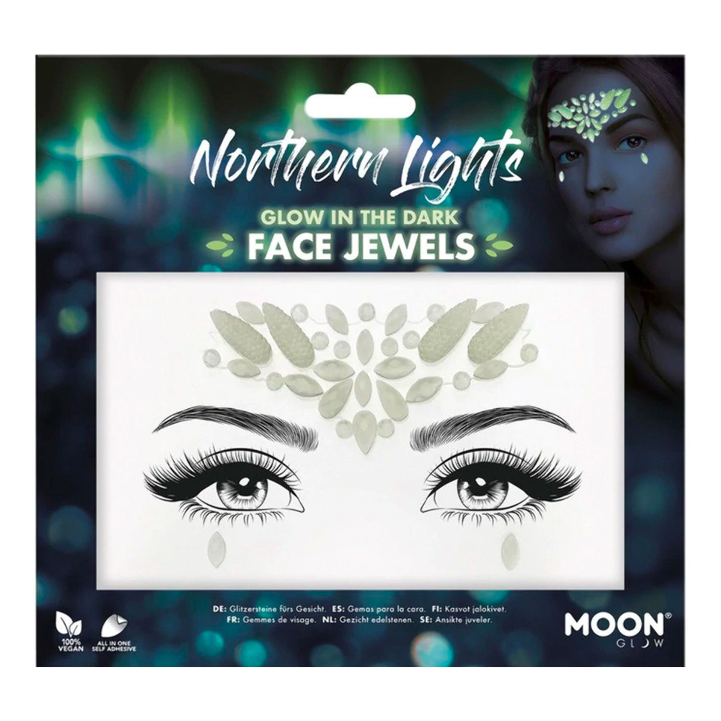 Face Jewels Glow in the Dark Northern Lights