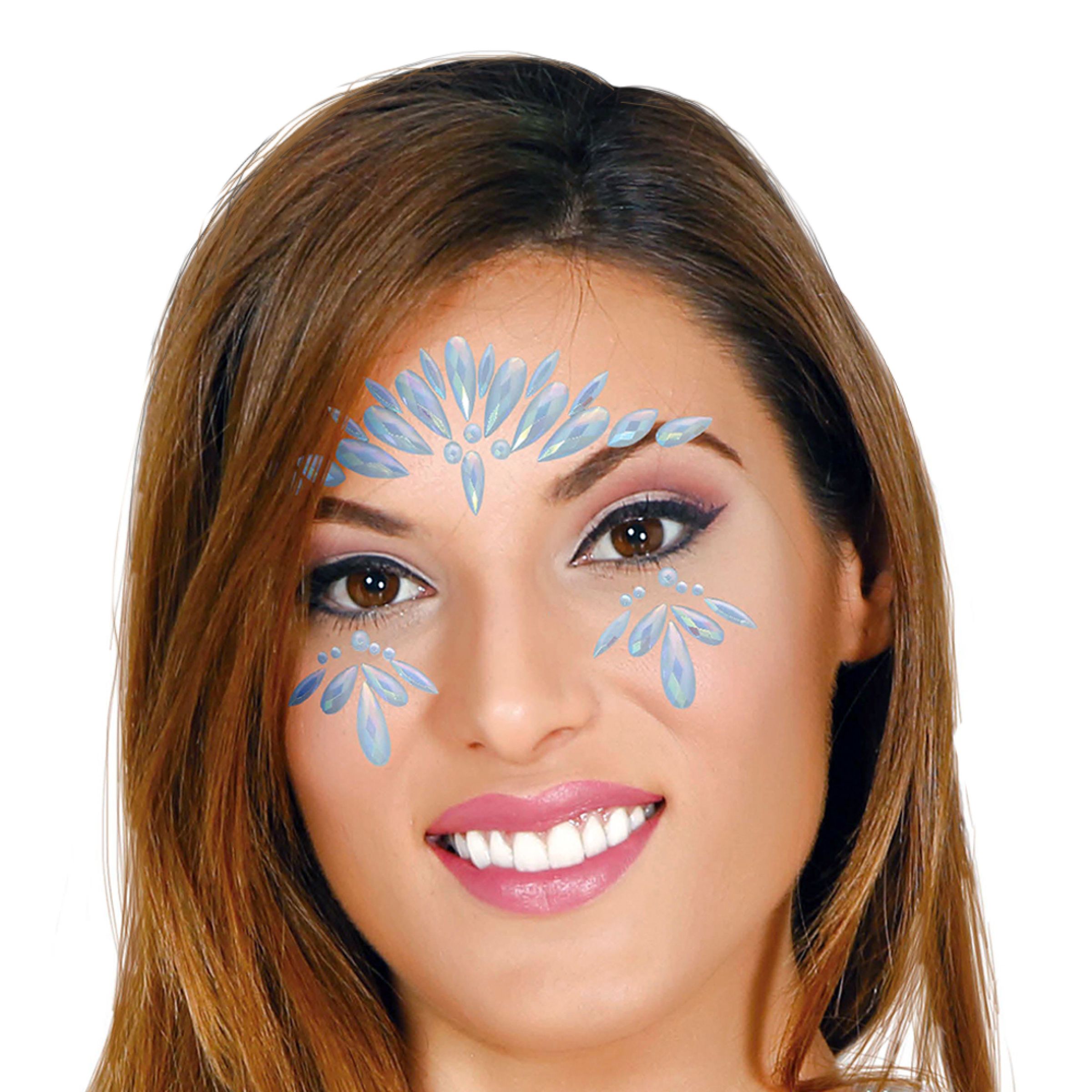 Face Jewels Glow in the Dark Silver | Hem - Teman - Evenemang - Festival | Pryloteket