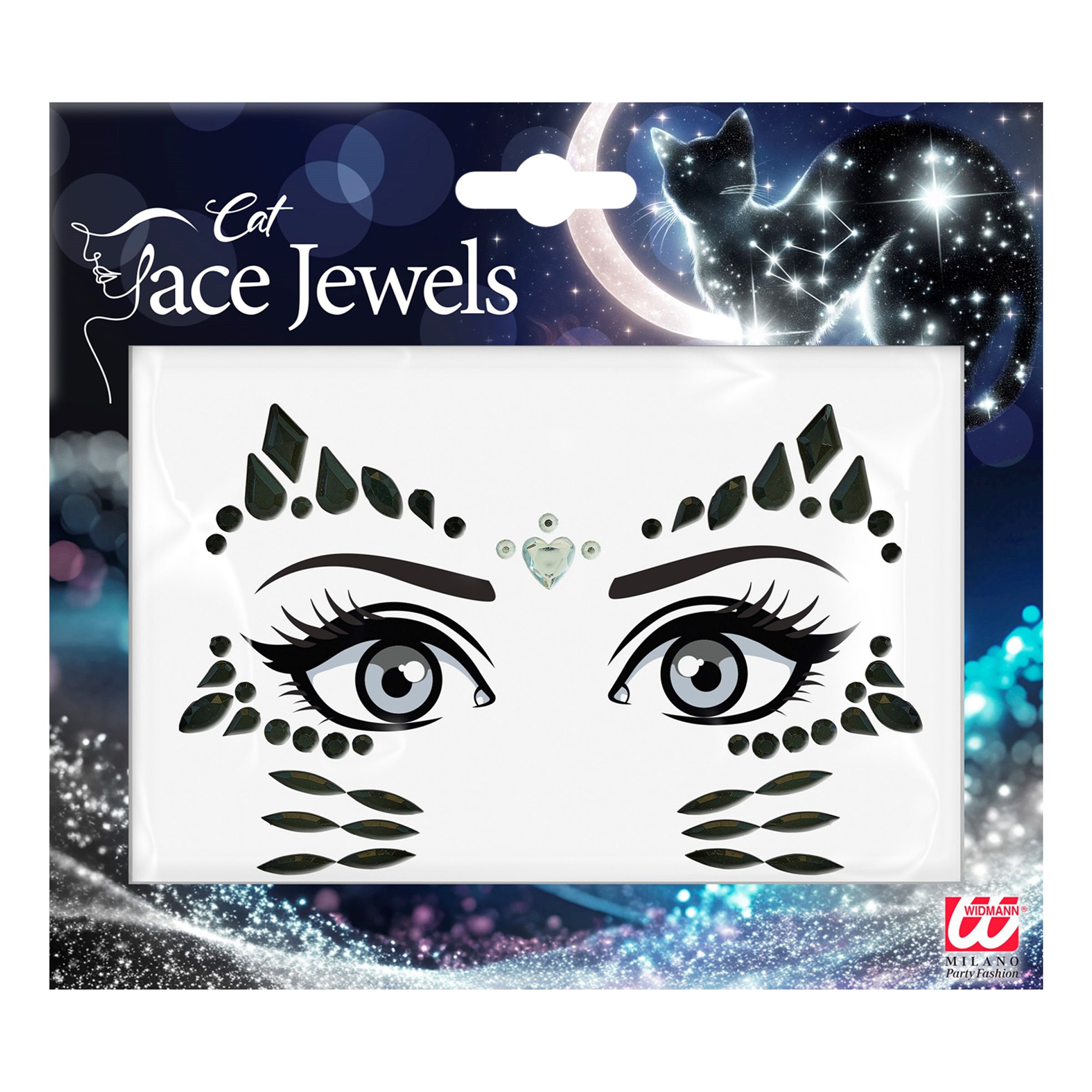 Face Jewels Katt för Barn | Hem - Maskerad - Tillbehör - Maskeradsmycken | Pryloteket