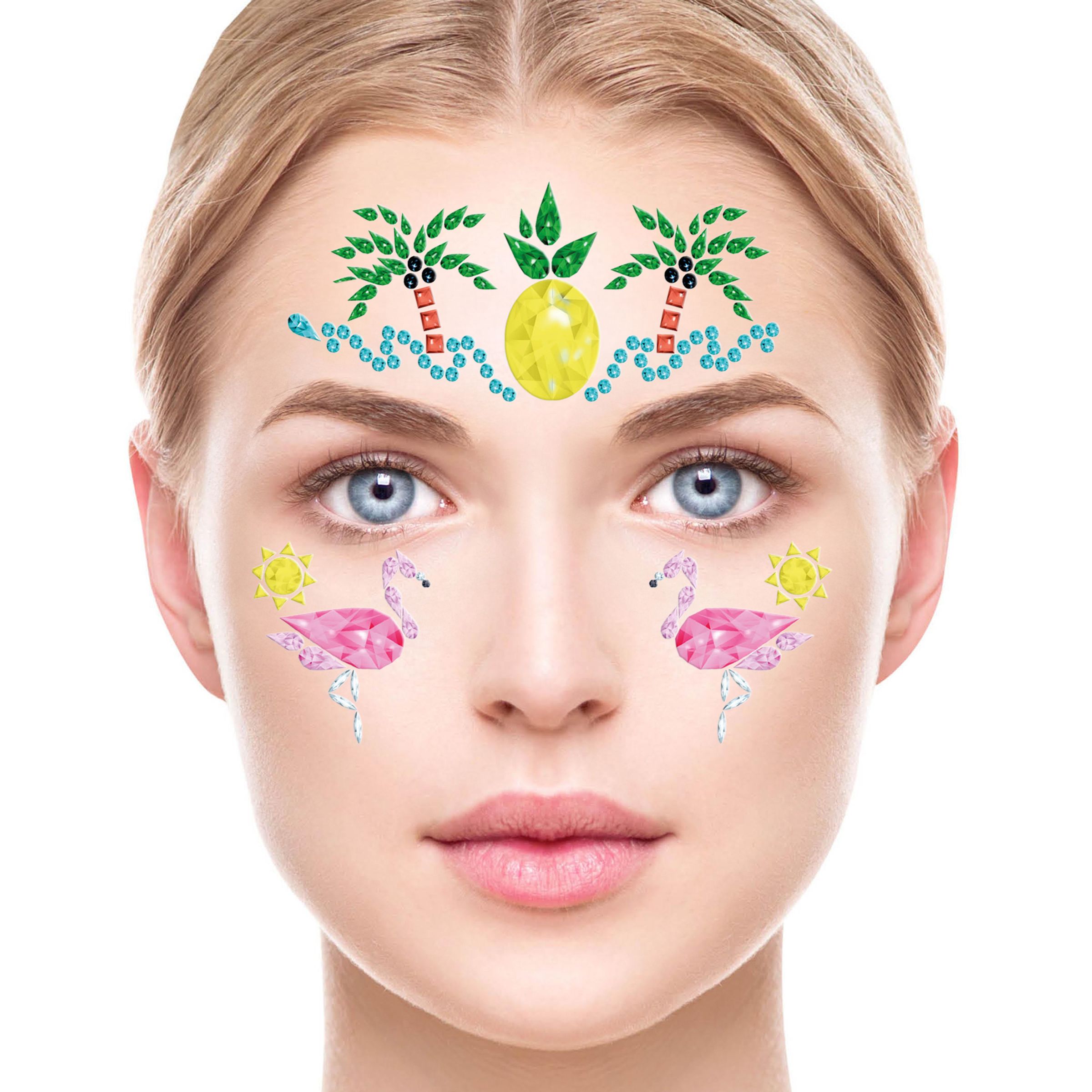 Face Jewels Tropisk | Hem - Teman - Evenemang - Festival | Pryloteket