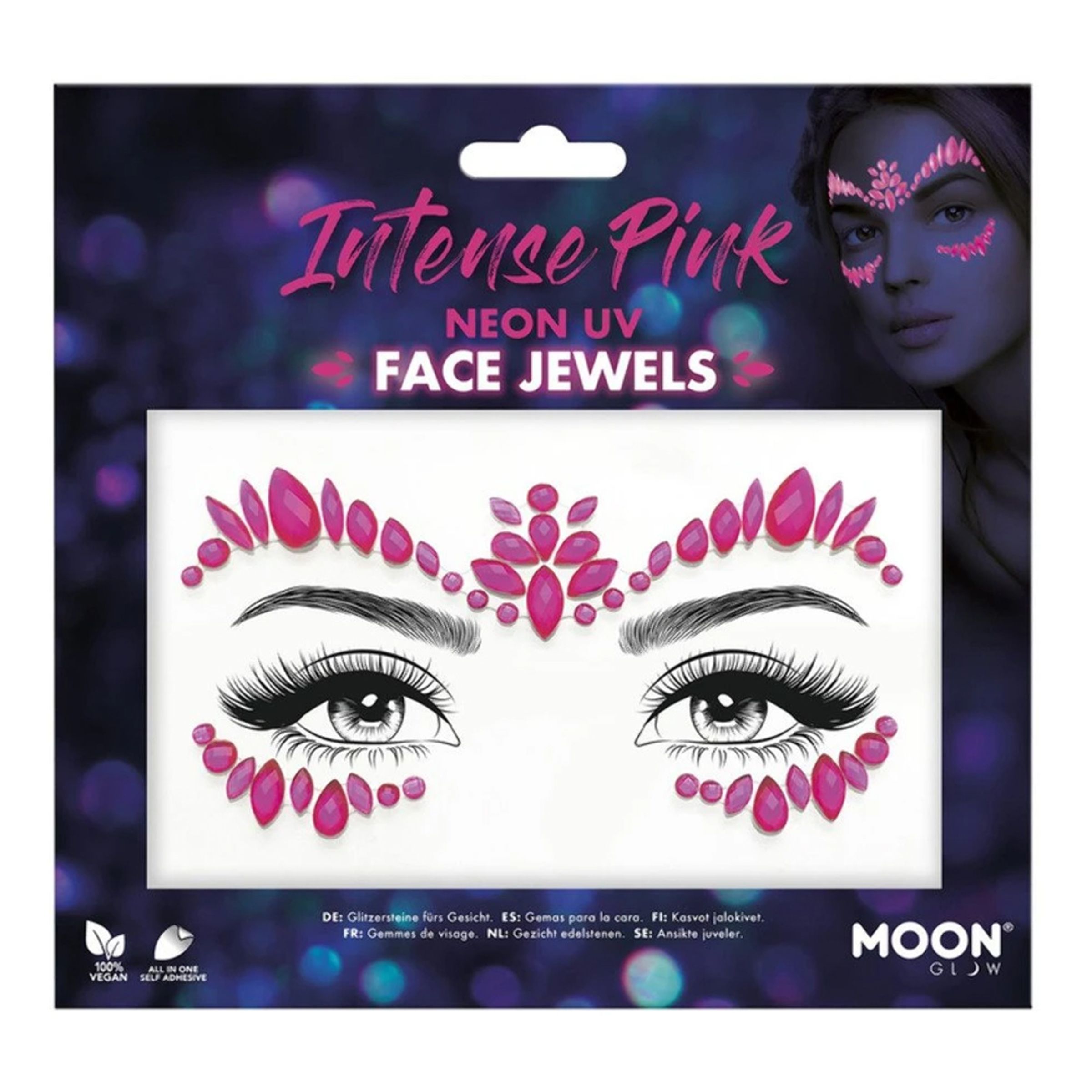 Face Jewels UV Neon Rosa