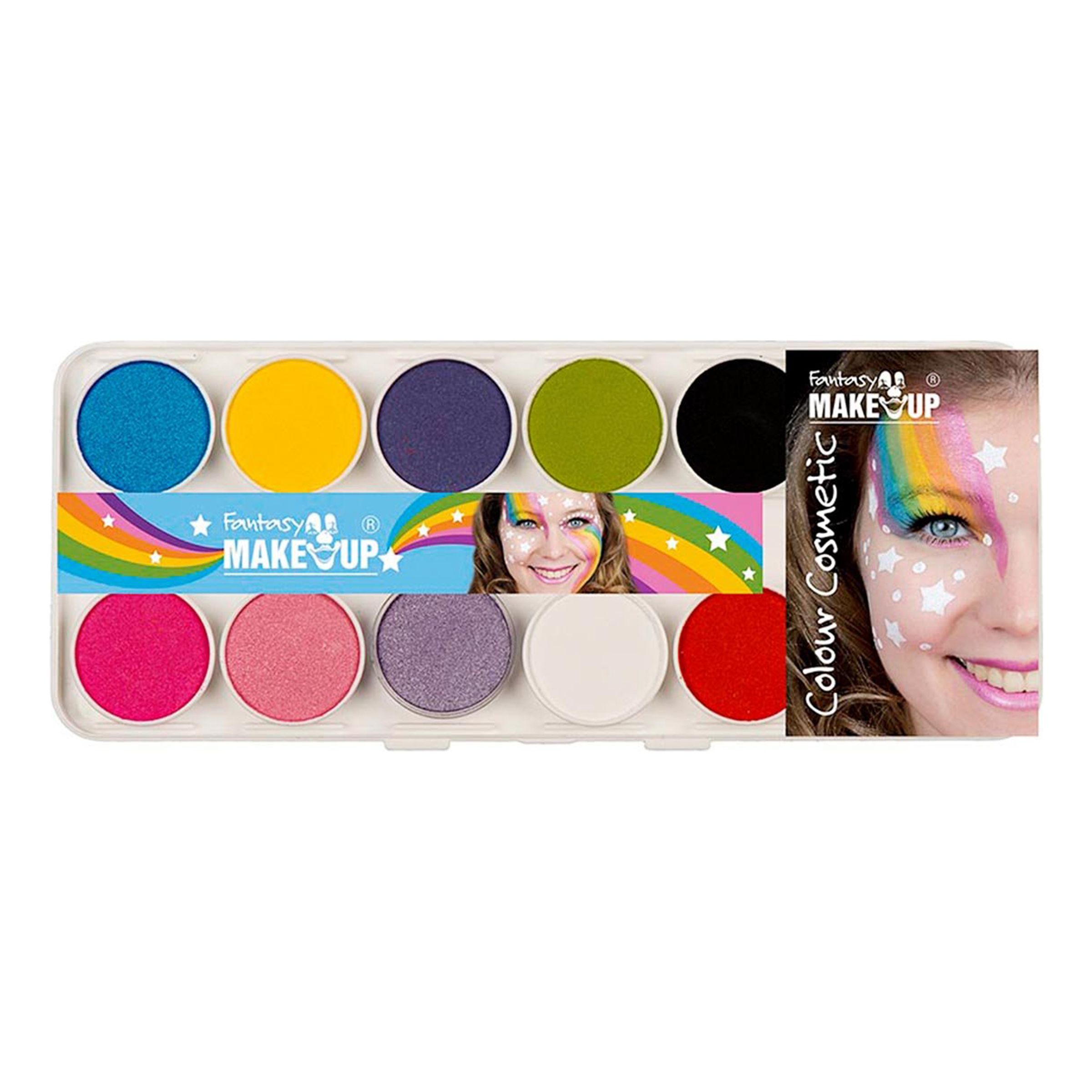 Fantasy Make-Up Sminkpalett Shimmer Rainbow | Hem - Maskerad - Smink | Maskeradspecialisten