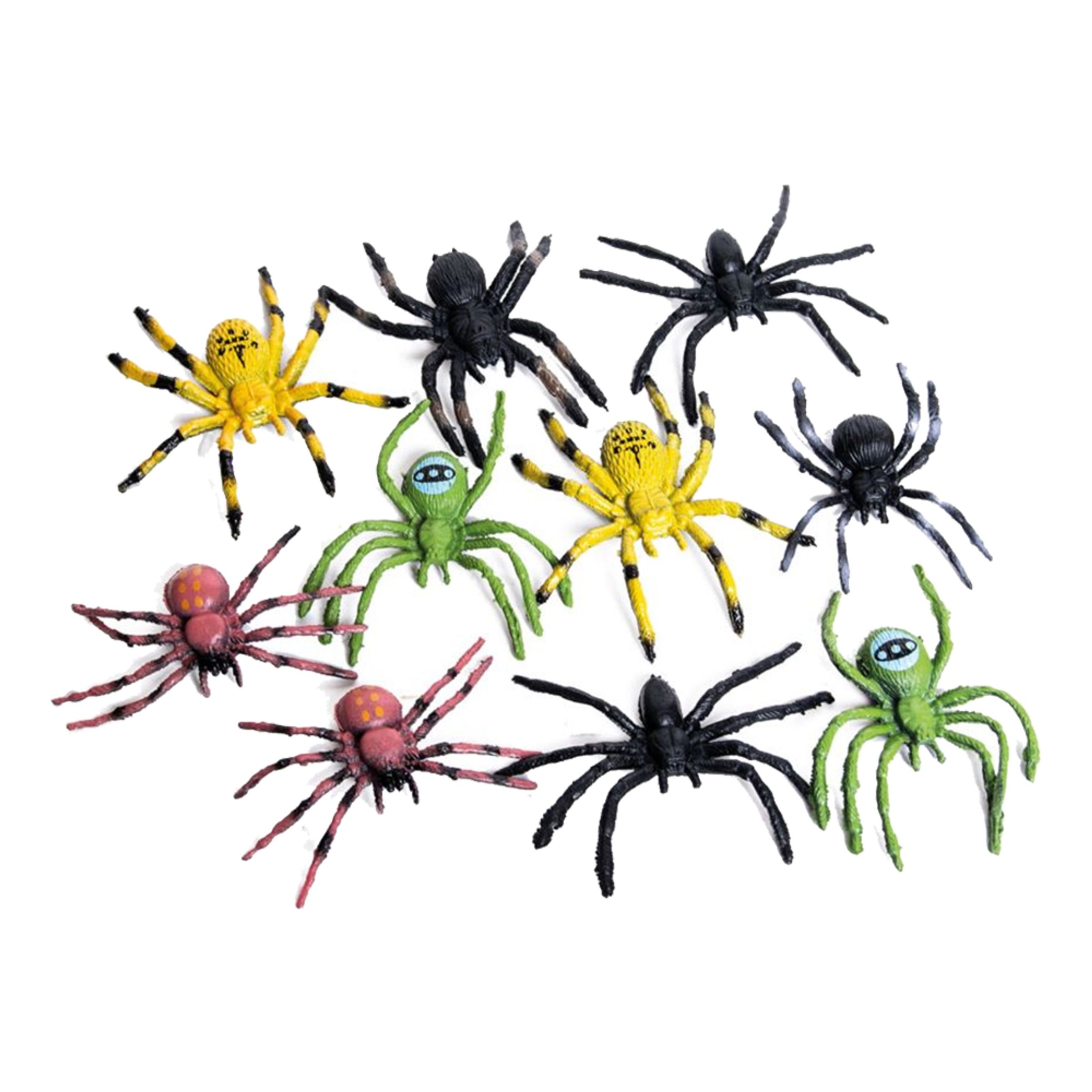 Läs mer om Färgade Spindlar - 10-pack