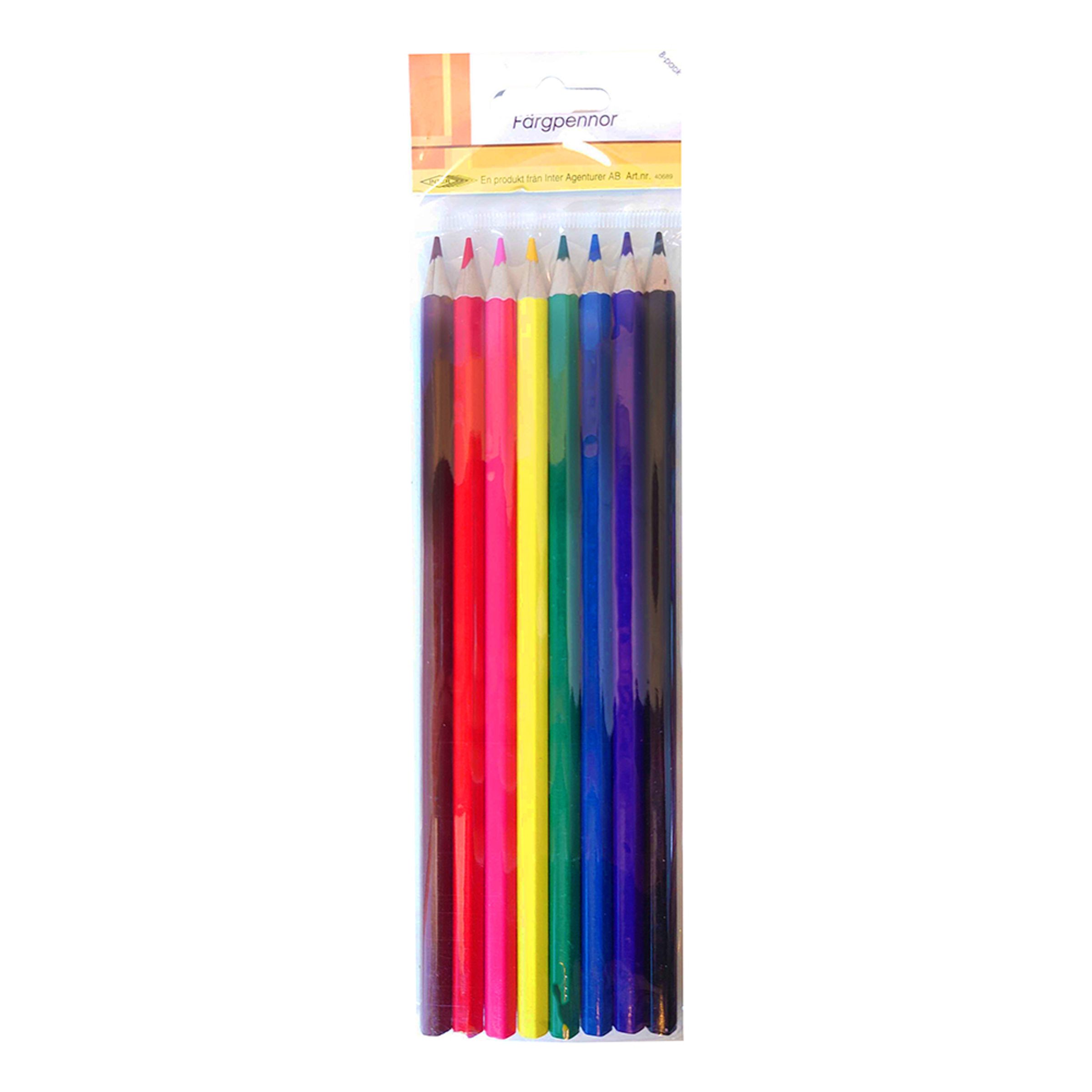 Läs mer om Färgpennor Färgmix - 8-pack