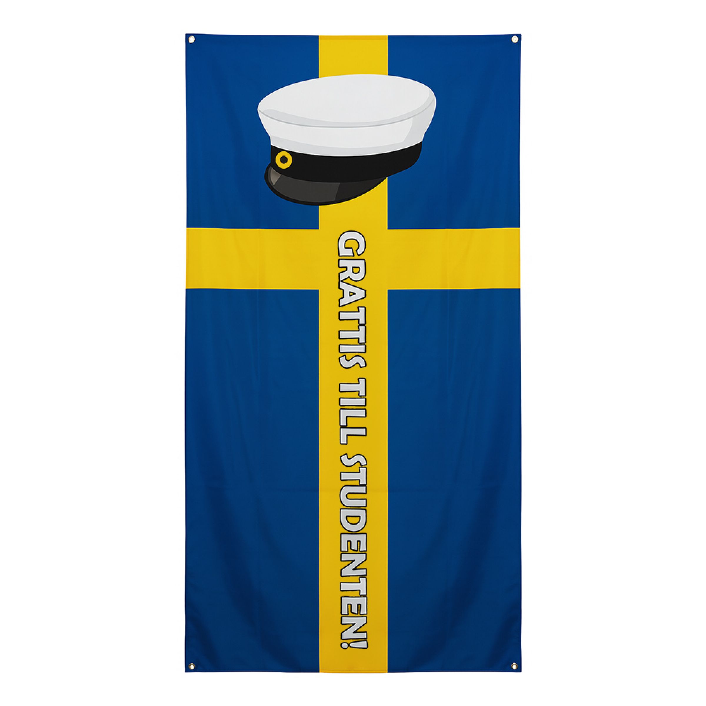 Fasadflagga Grattis till Studenten! | Hem - Teman - Högtider - Student - Studentdekorationer | Pryloteket