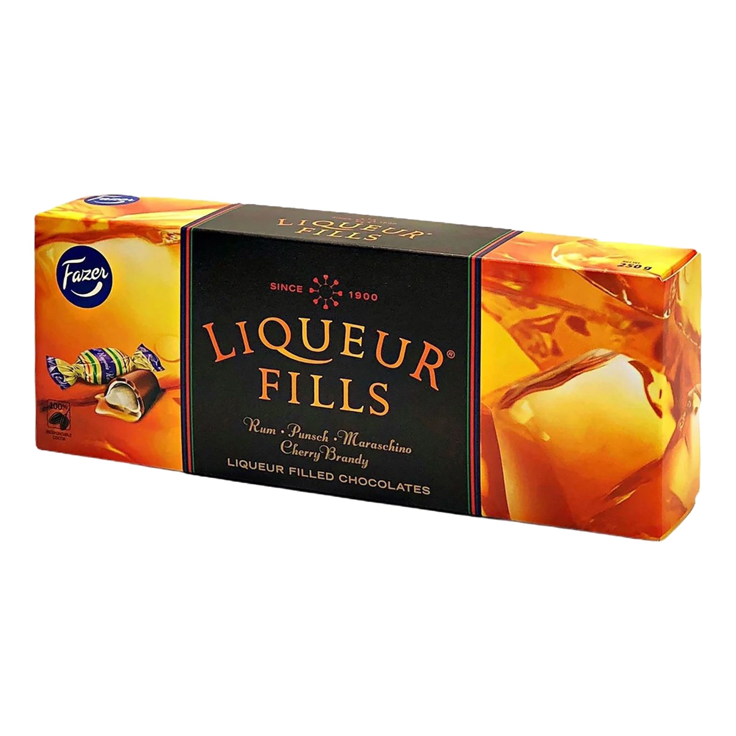 Läs mer om Fazer Liqueur Fills Chokladask - 250 gram