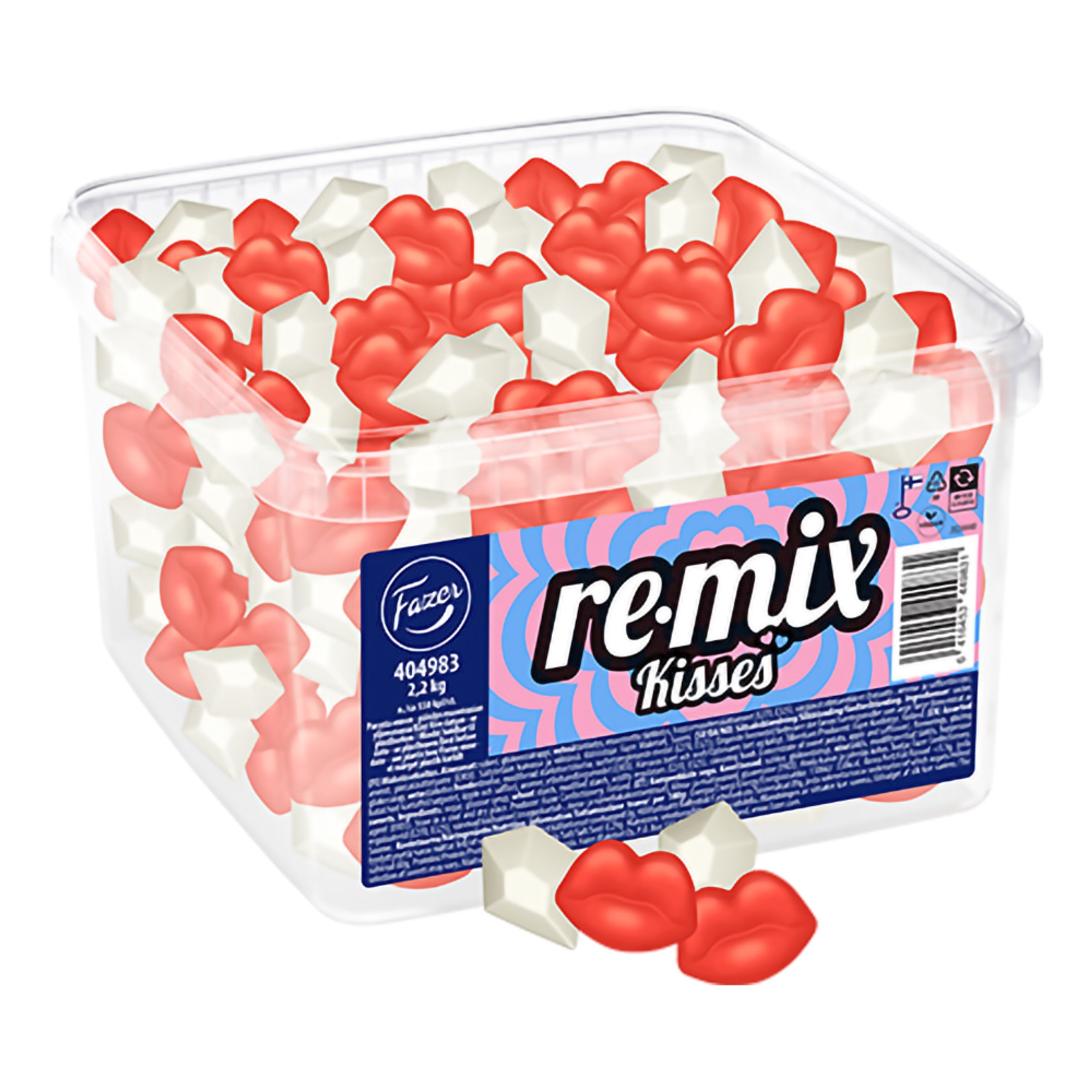 Fazer Remix Kisses Økonomipakke - 2,2 kg