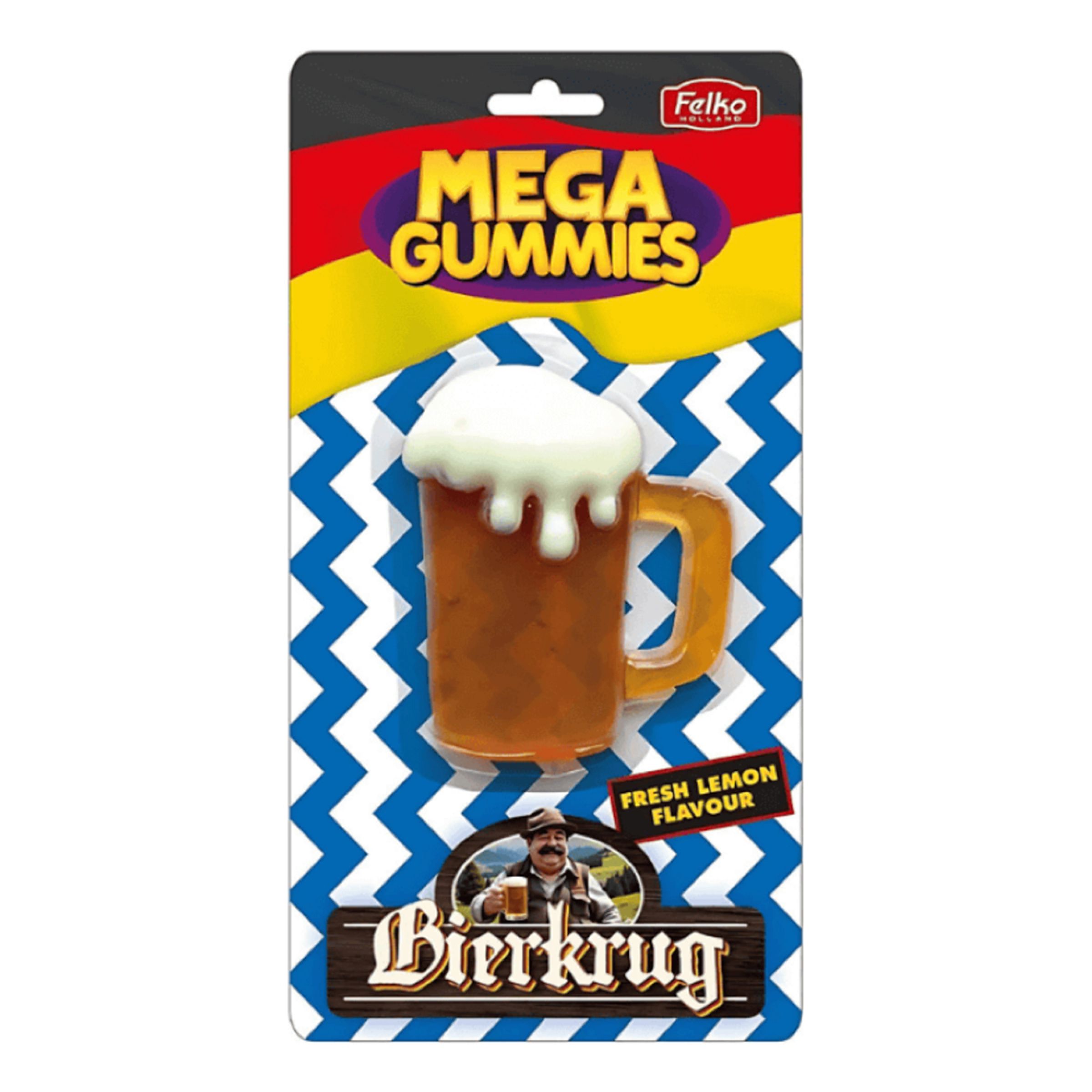 Felko Mega Gummies German Beer - 120 gram | Hem - Teman - Högtider - Oktoberfest | Maskeradspecialisten
