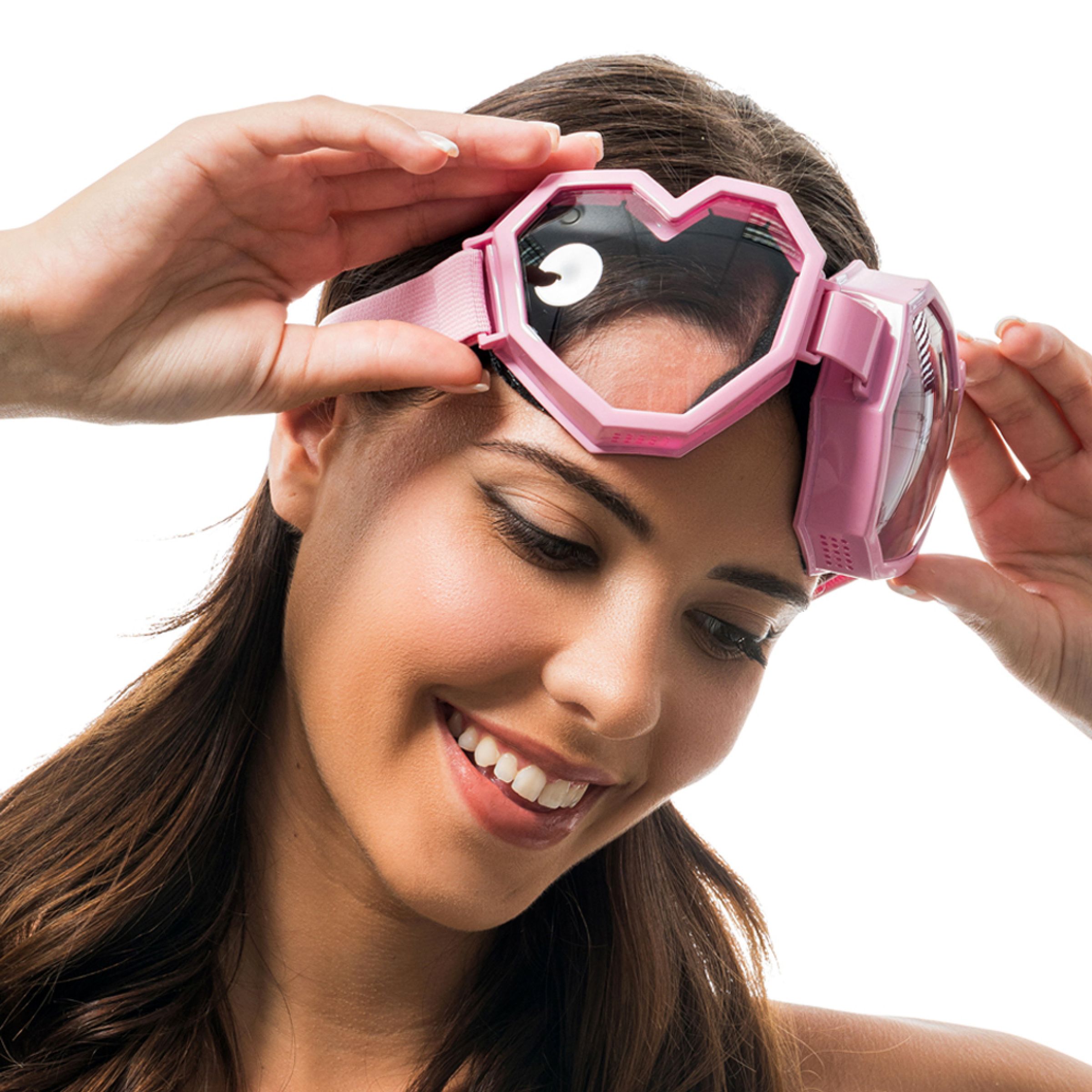 Festivalglasögon Hjärtformade Rosa | Hem - Maskerad - Tillbehör - Glasögon | Maskeradspecialisten