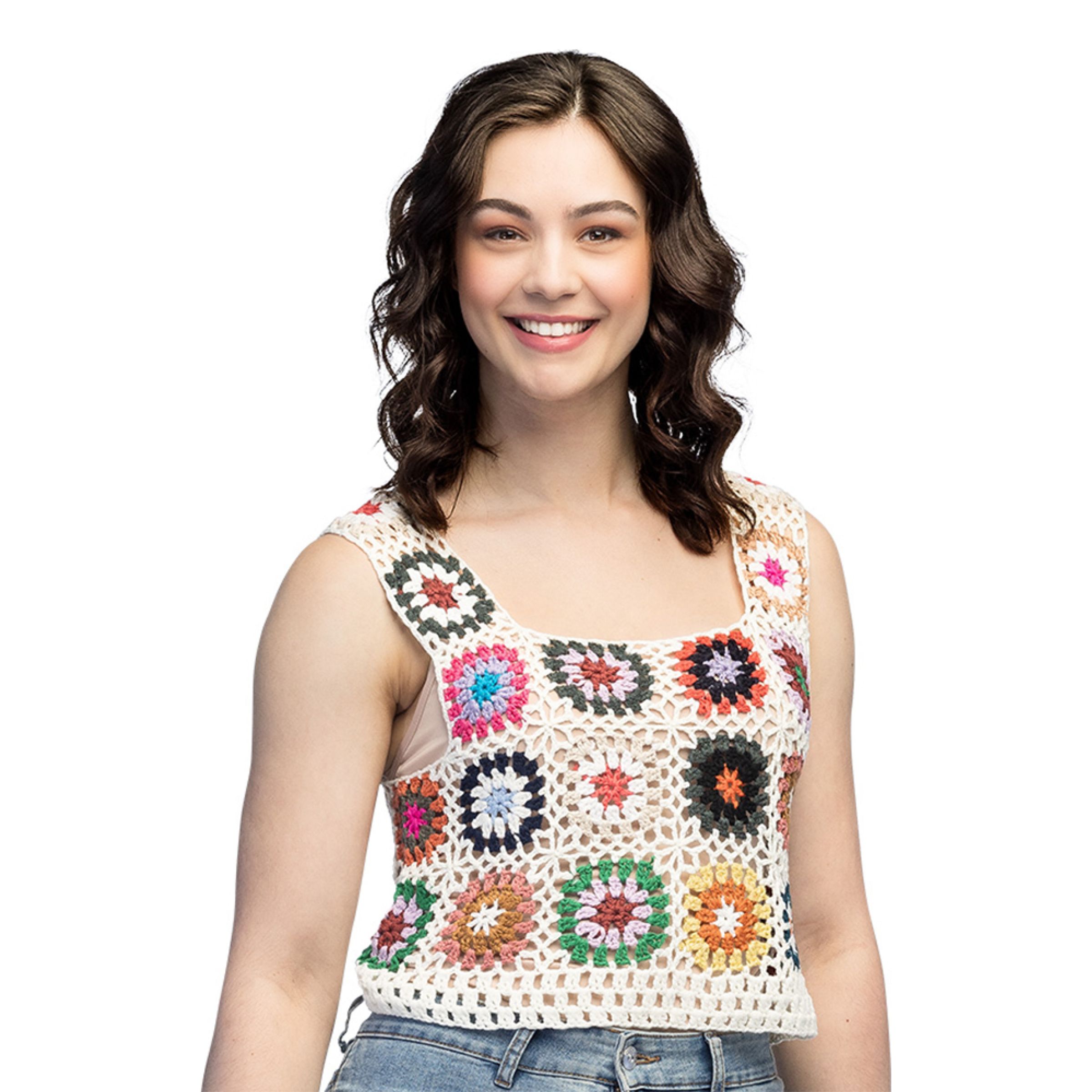 Festivaltopp Boho Floral - Medium/Large | Hem - Roliga Prylar - Kläder - Linnen | Pryloteket