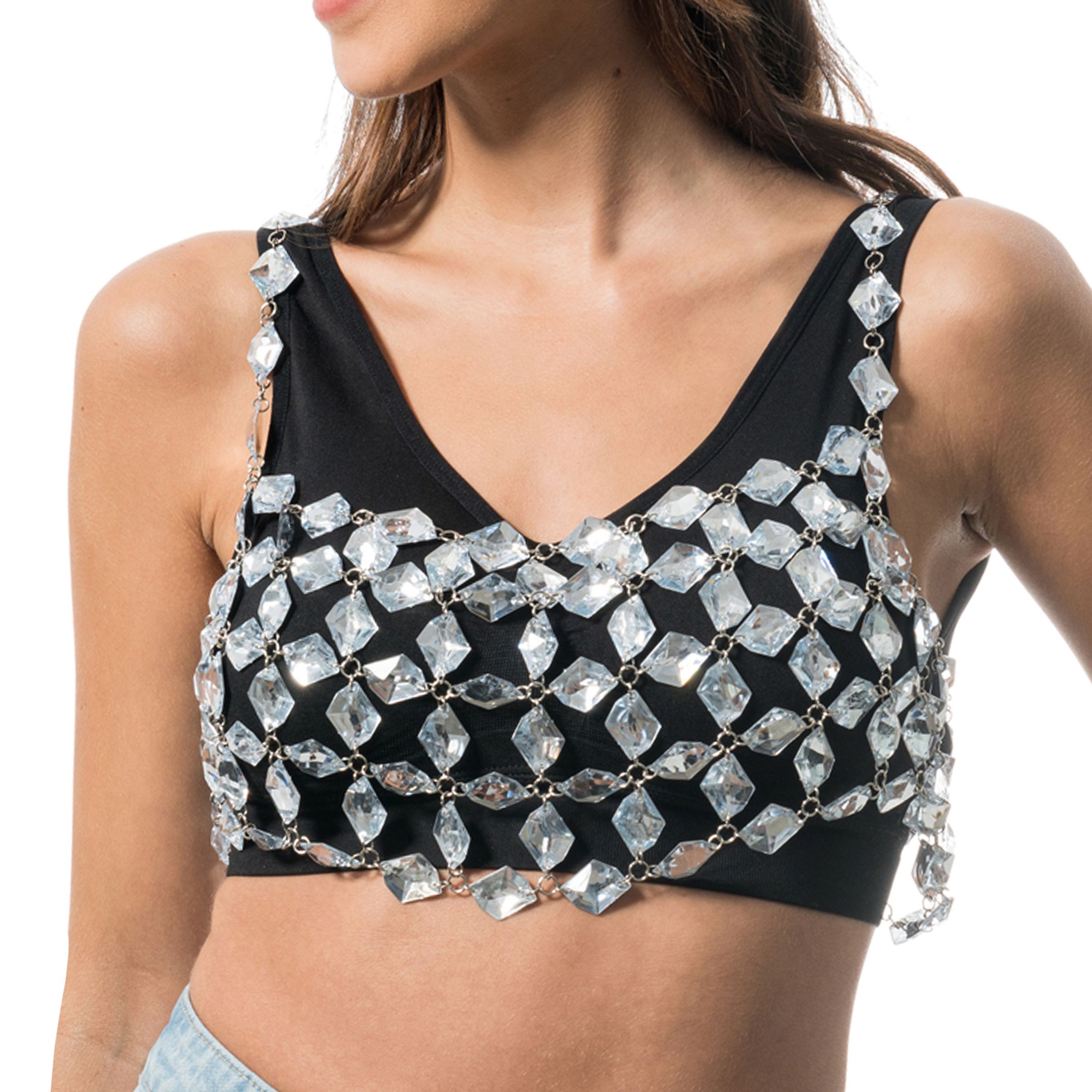 Festivaltopp Diamanter - One size | Hem - Roliga Prylar - Kläder - Rave / Clubwear | Maskeradspecialisten