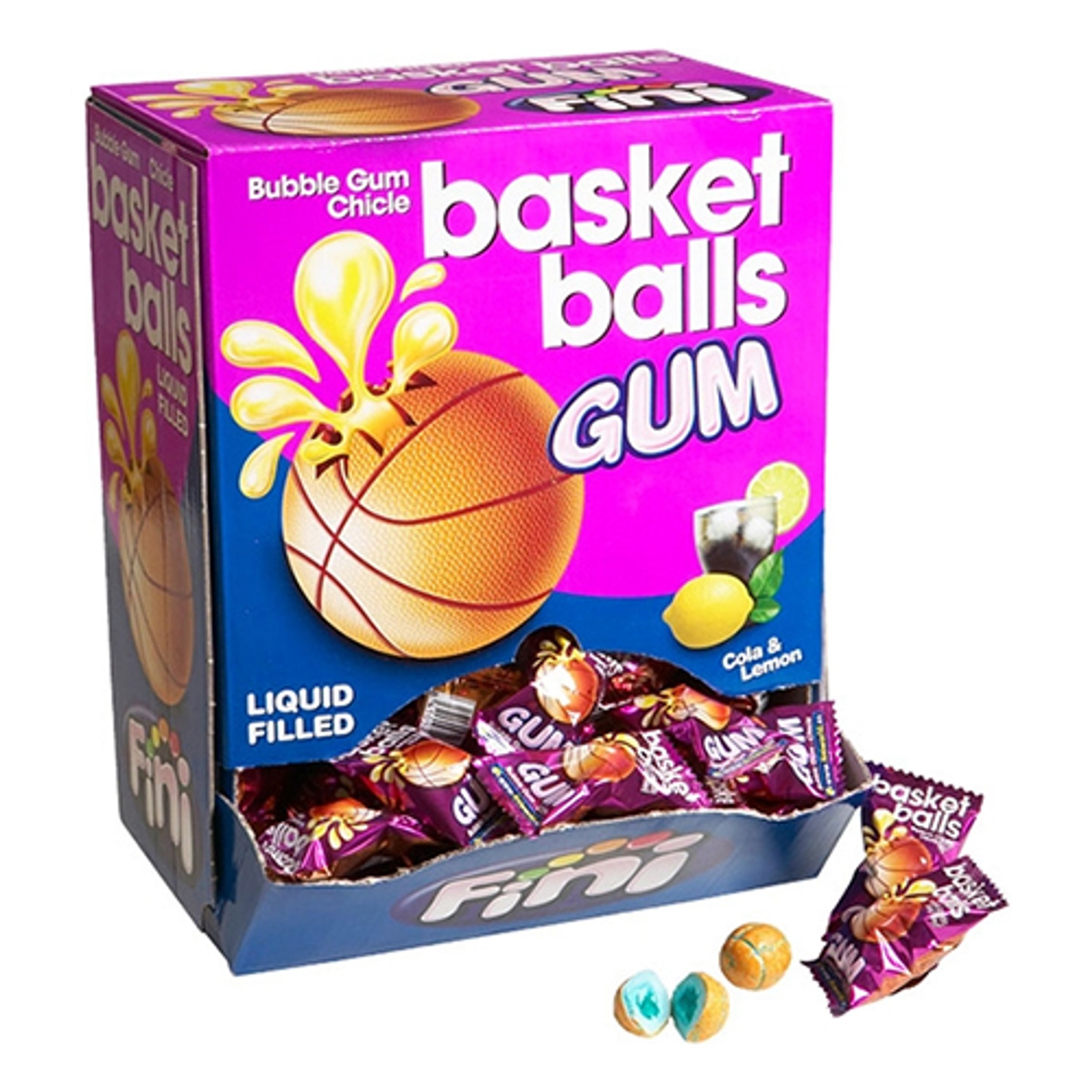 Fini Basket Sports Balls Bubble Gum - 200-pack (hel kartong)