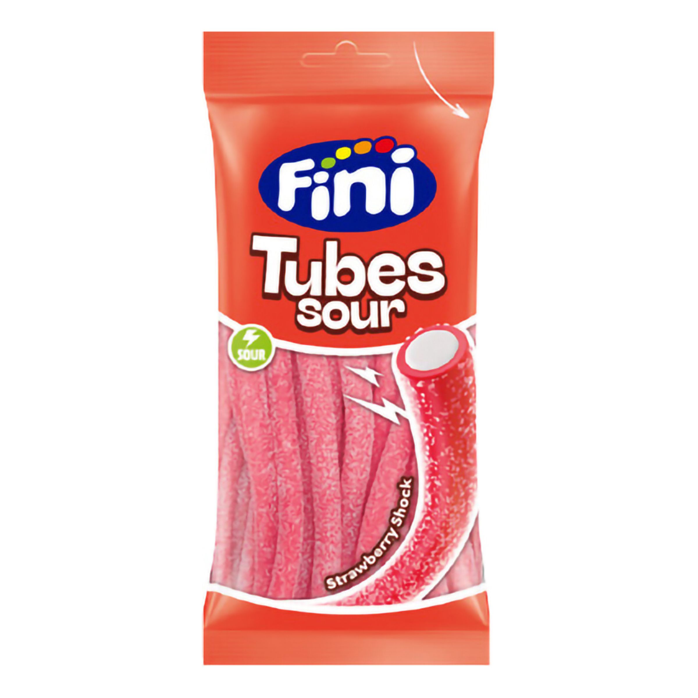Fini Sour Tubes Jordgubb - 75 gram | Hem - Godis & Läsk - Godis - Surt Godis | Pryloteket