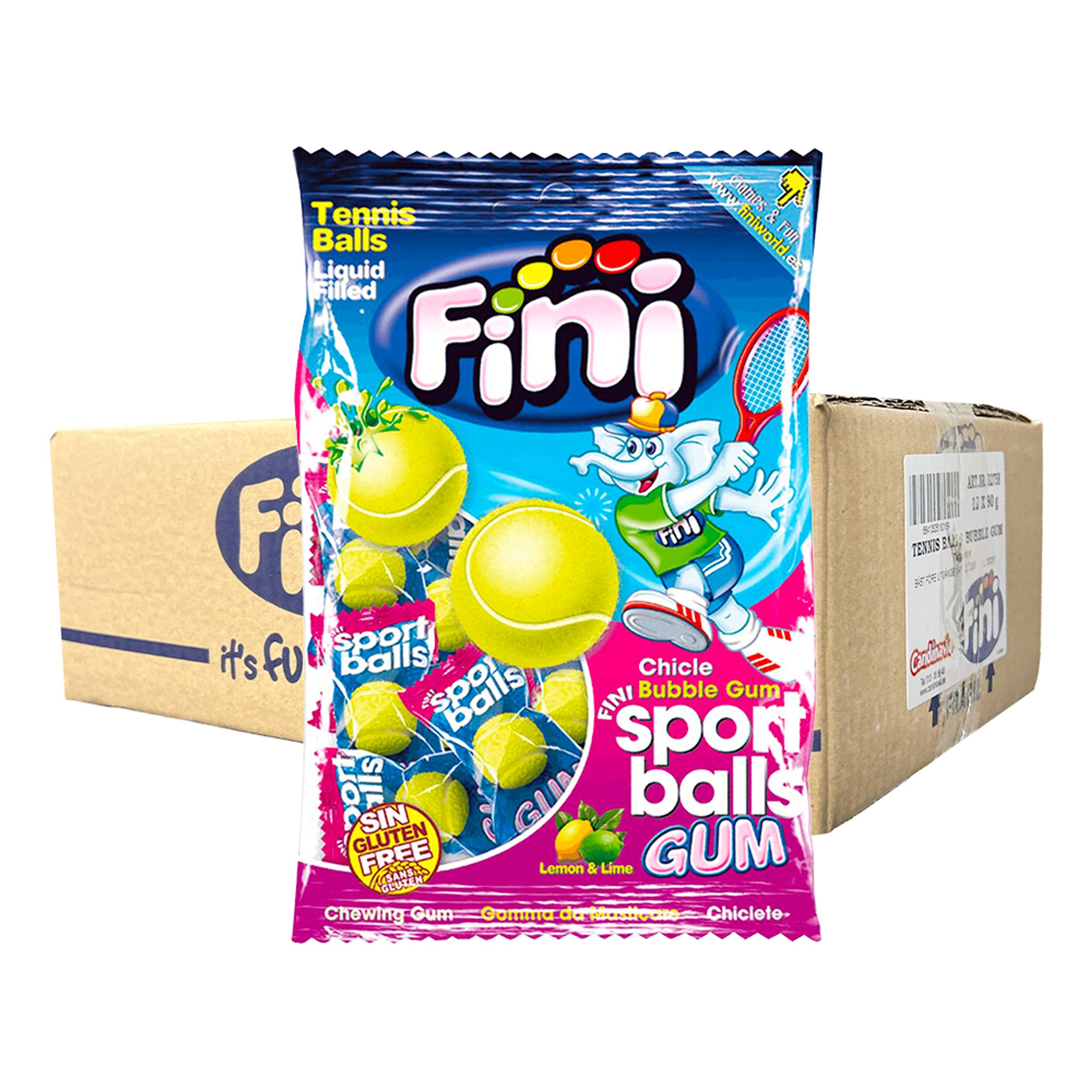 Fini Tennisbollar i Påse Storpack - 12-pack | Hem//Godis & Läsk//Godis//Tuggummi Och Pastiller | PartyOutlet