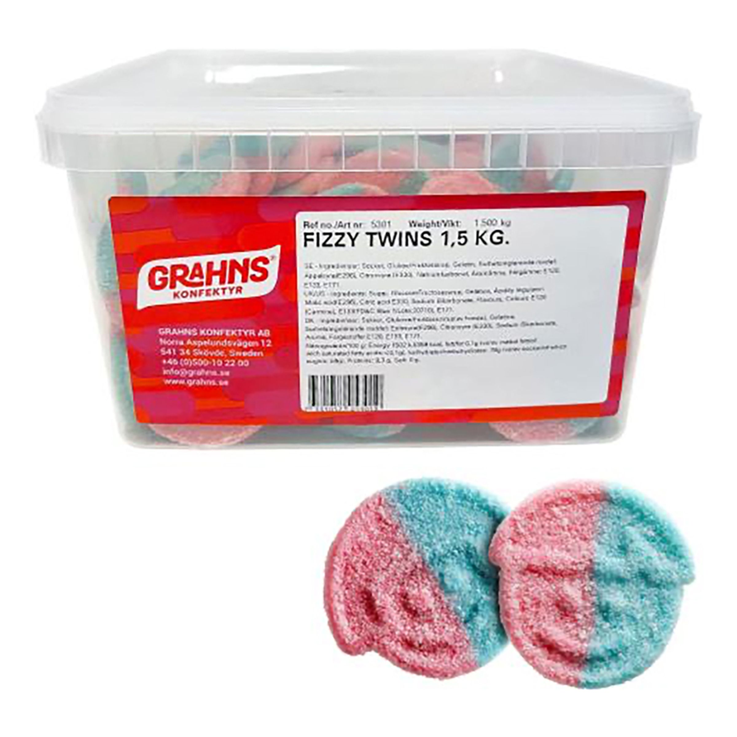 Fizzy Twins Storpack - 1,5 kg