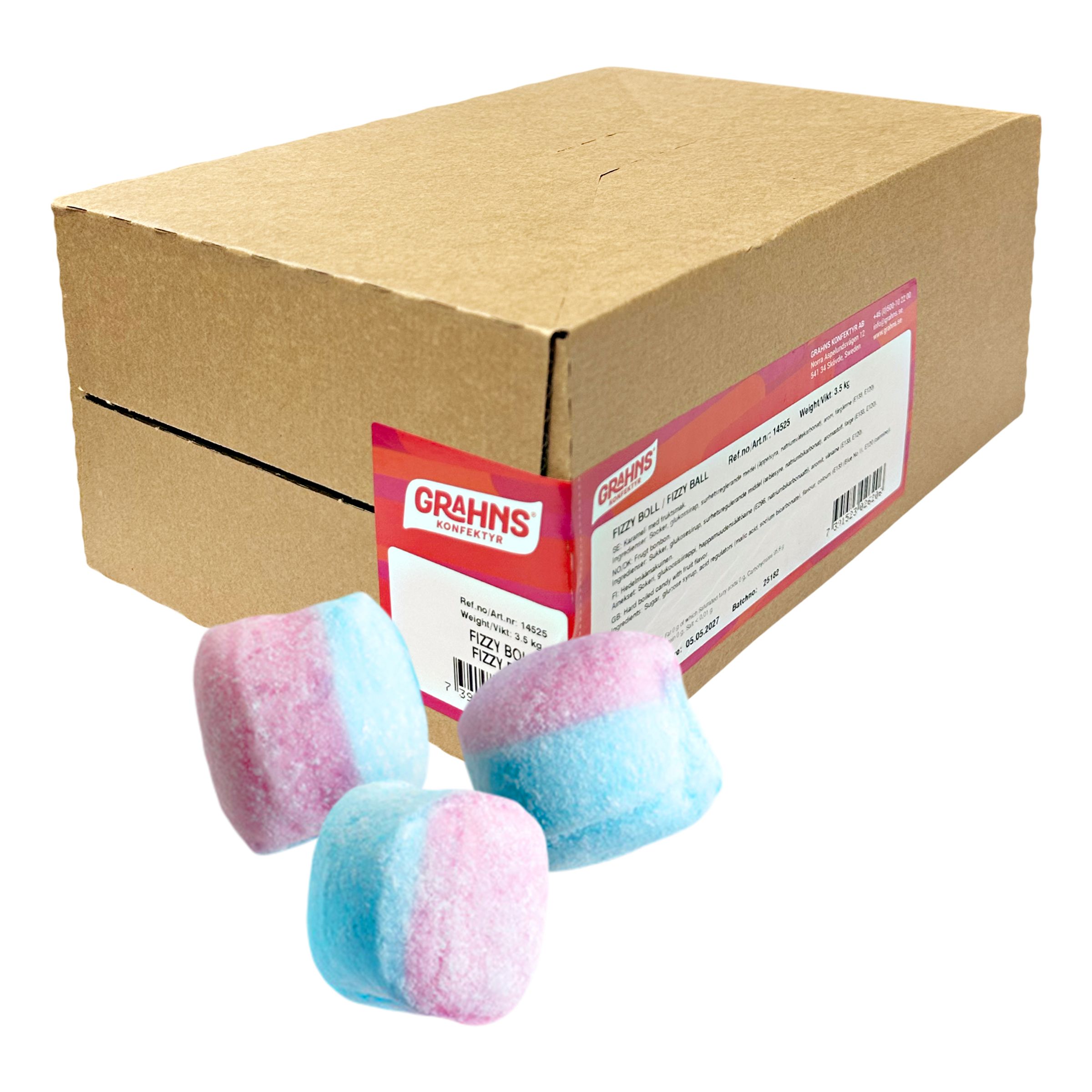 Fizzyboll Godis Storpack - 3,5 kg | Hem - Godis & LĂ€sk - Godis - Surt Godis | Pryloteket