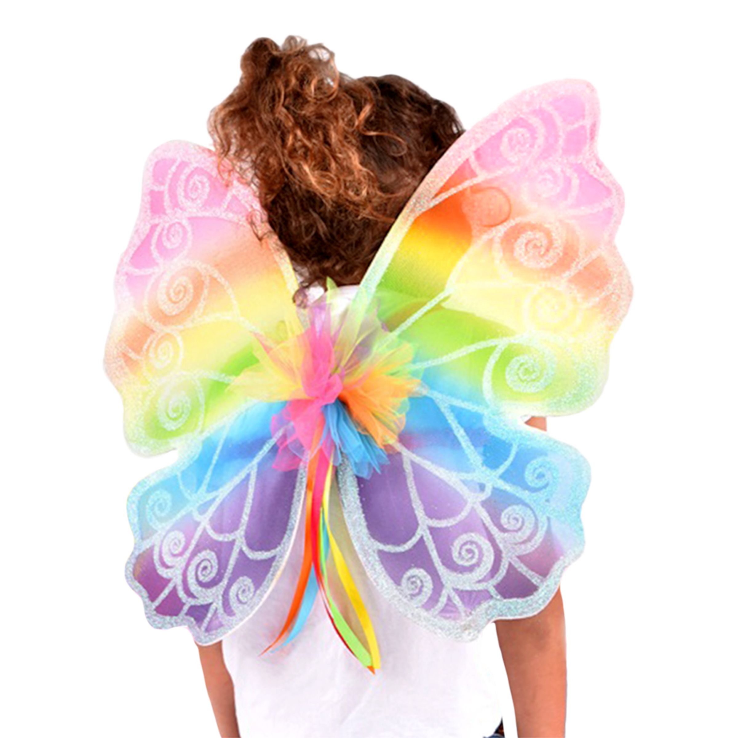 Fjärilsvingar Regnbåge Glitter för Barn