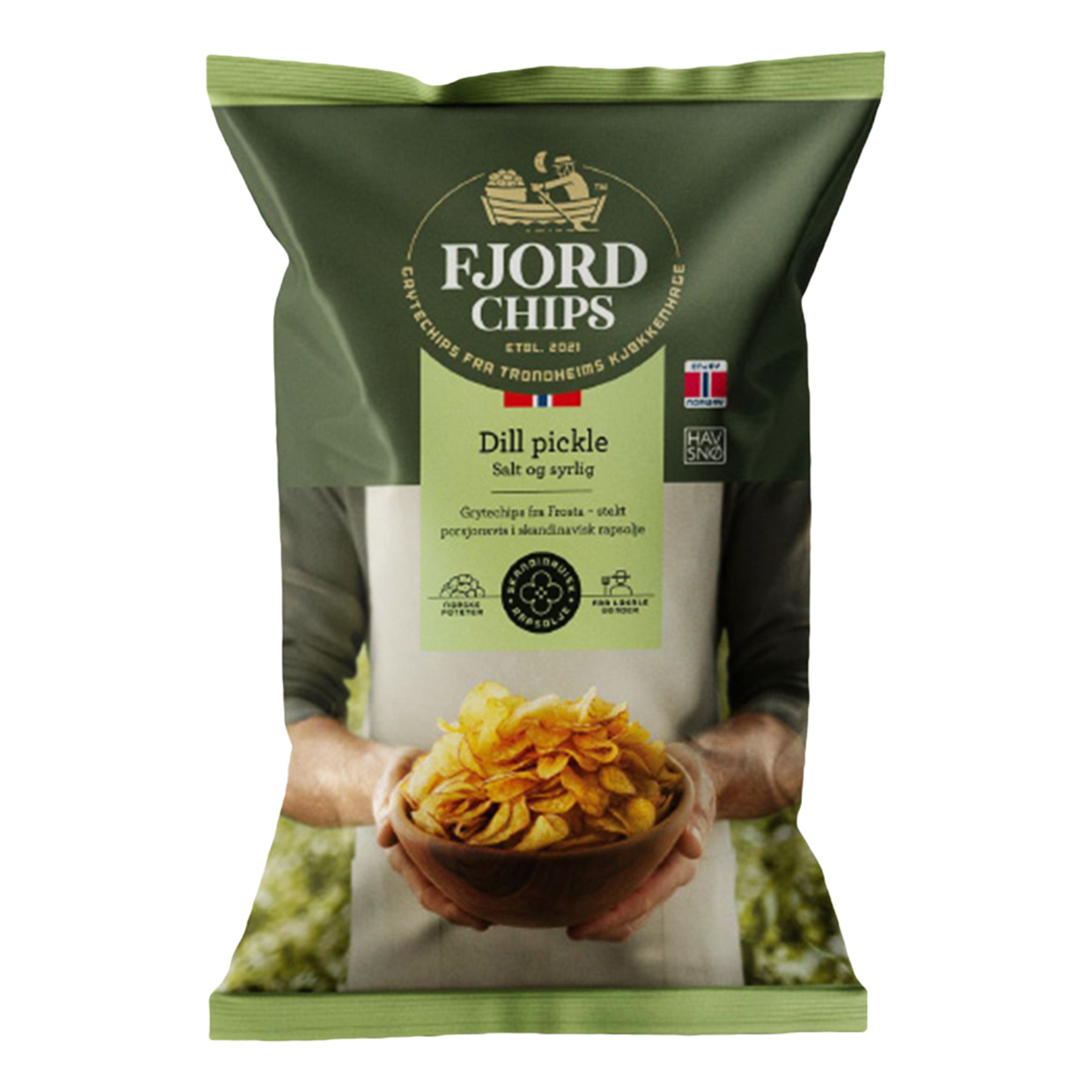 Fjordchips Dill Pickle - 150 gram