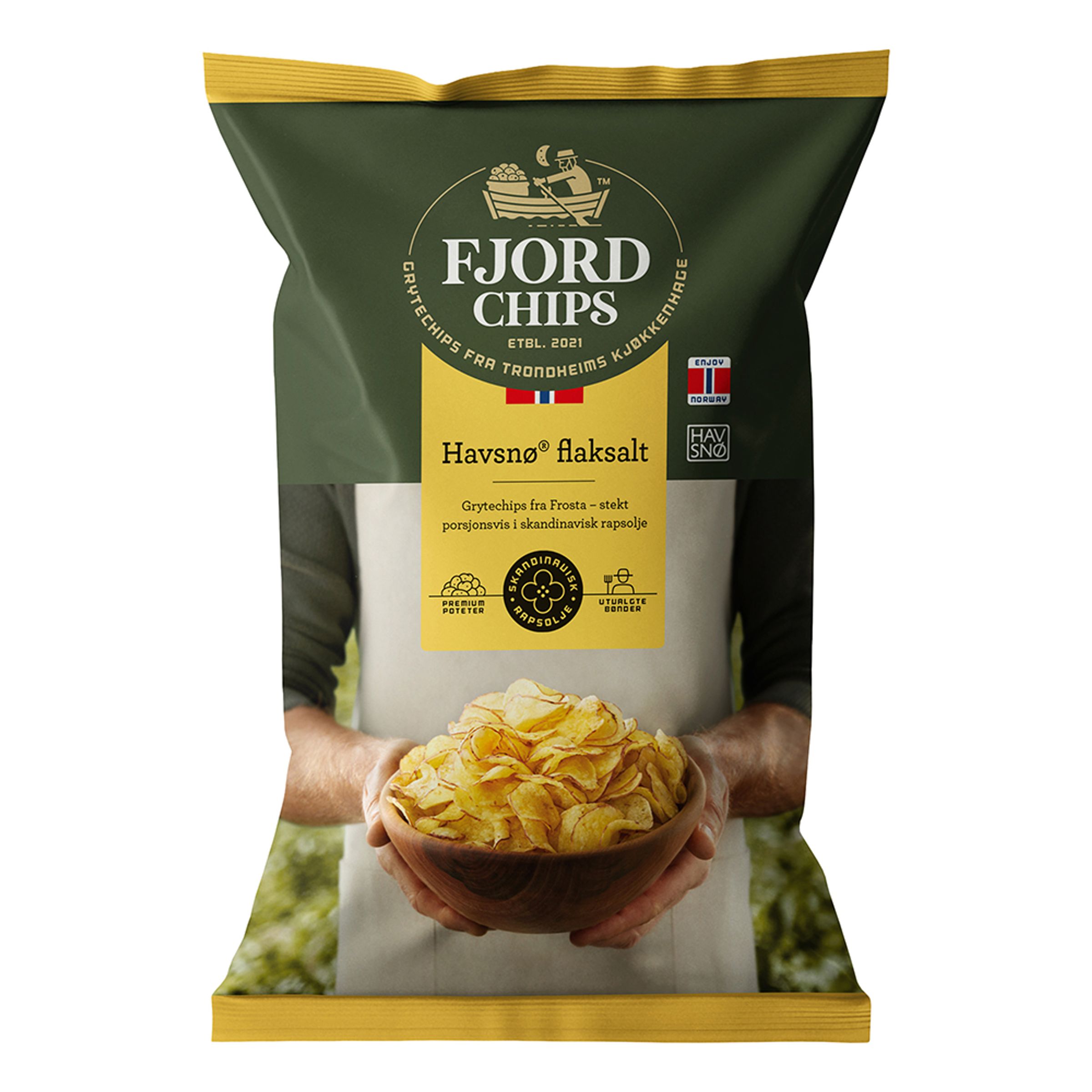 Fjordchips Havsnø Flaksalt - 150 gram