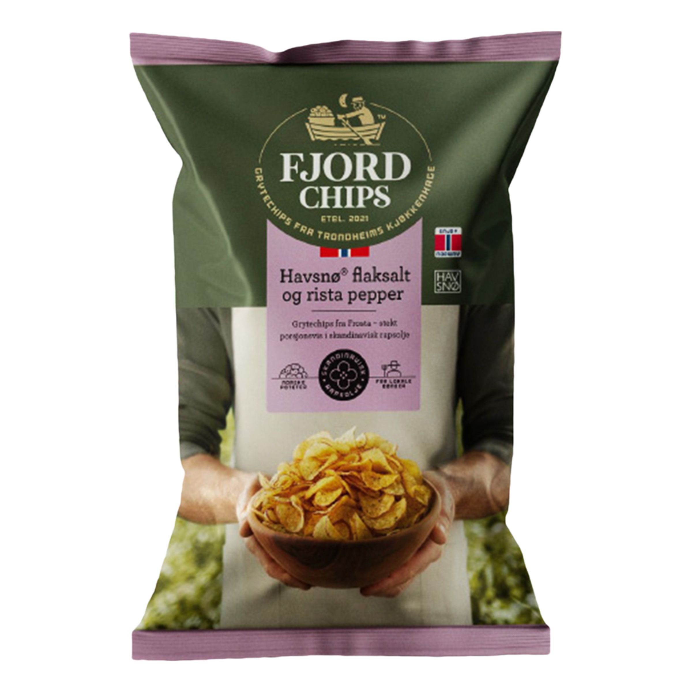 Fjordchips Havsnø & Rista Pepper - 150 gram