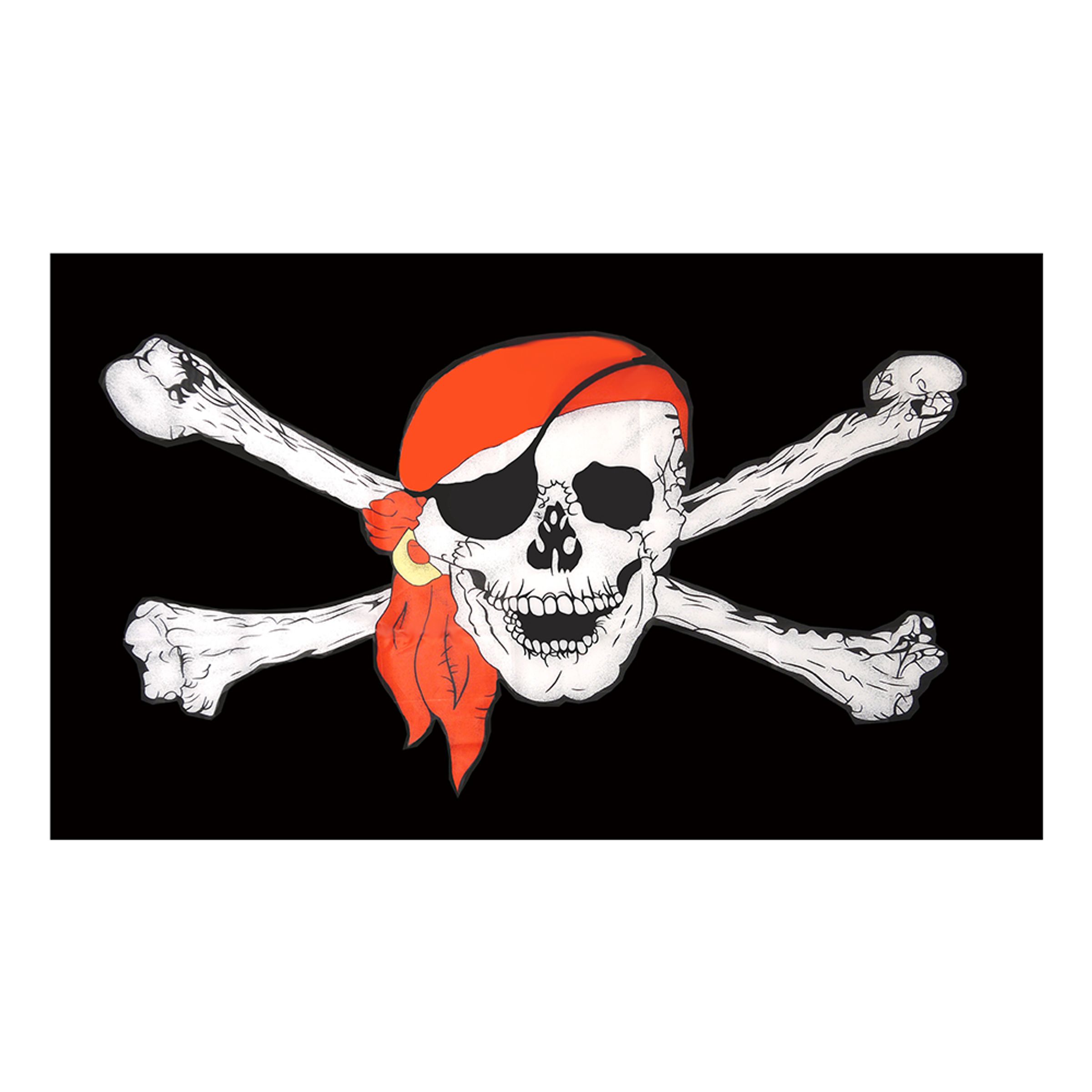 Läs mer om Flagga Jolly Roger med Scarf