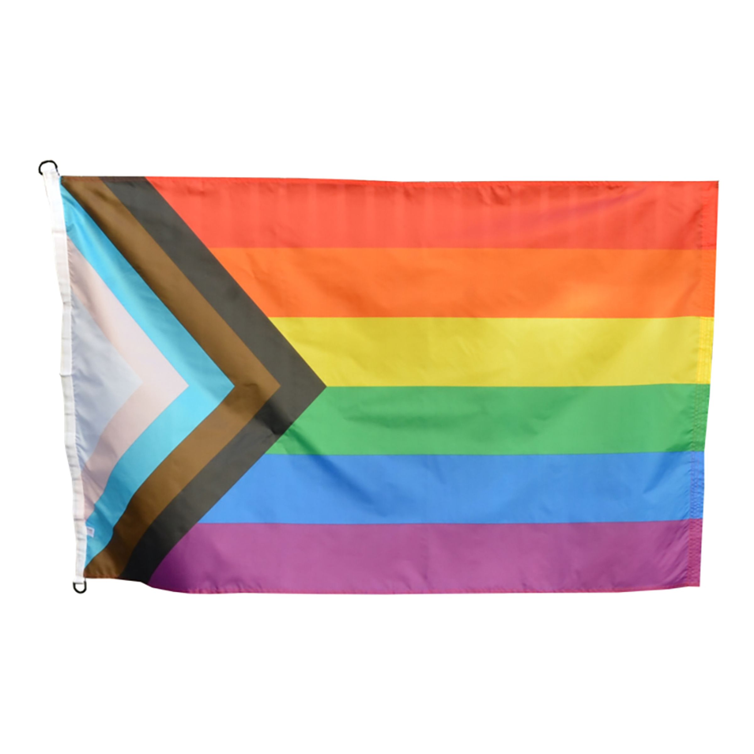 Läs mer om Flagga Progress Pride med D-ögla