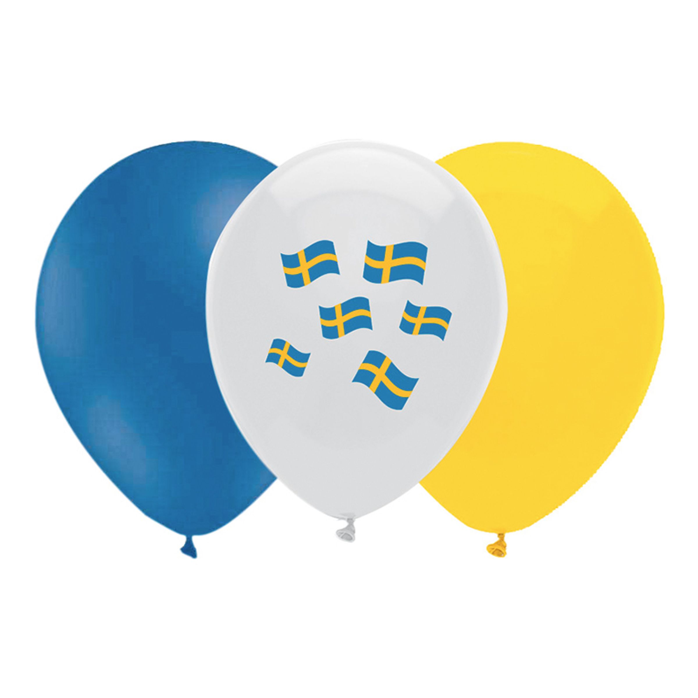 Läs mer om Flaggballonger Sverige - 10-pack