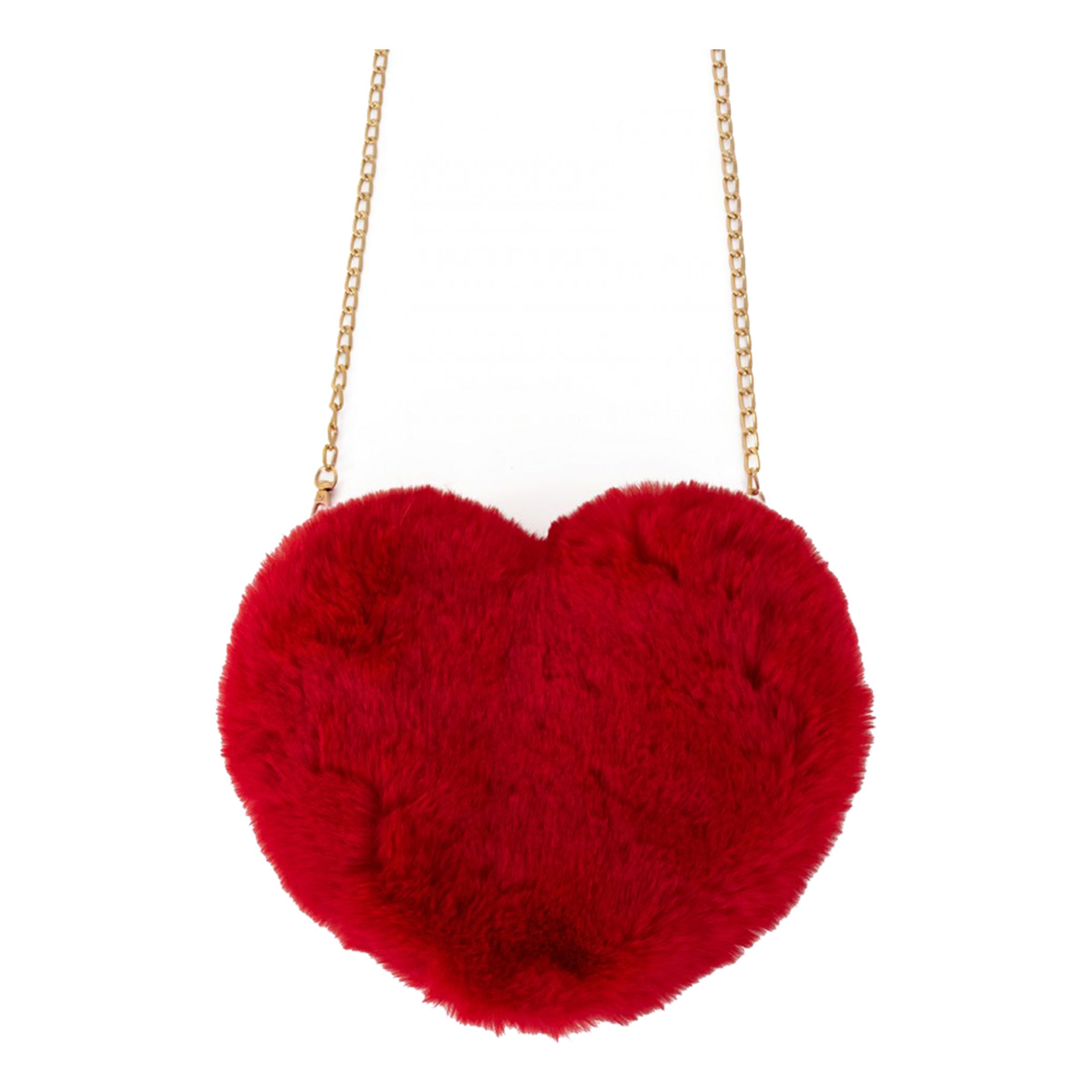 Läs mer om Fluffig Handväska Rött Hjärta